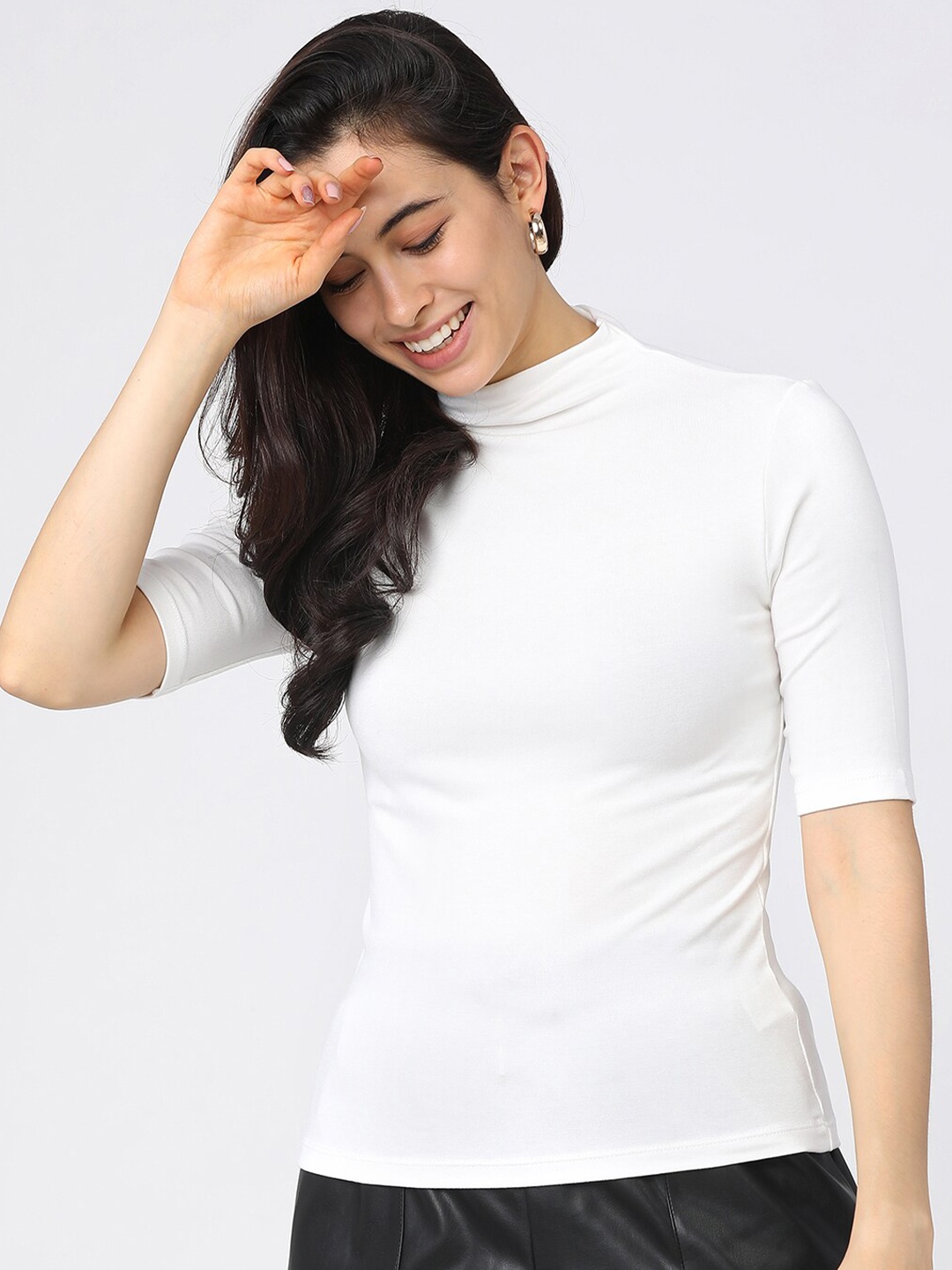 

Tokyo Talkies White Fitted Top