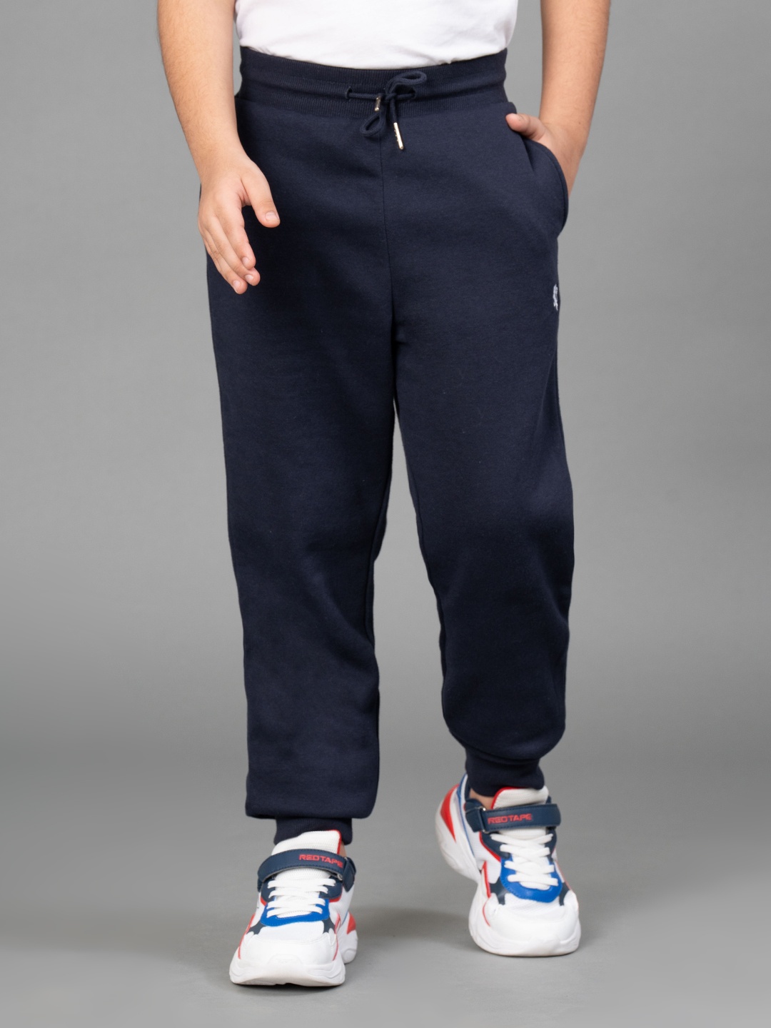 

Red Tape Boys Navy Blue Solid Joggers