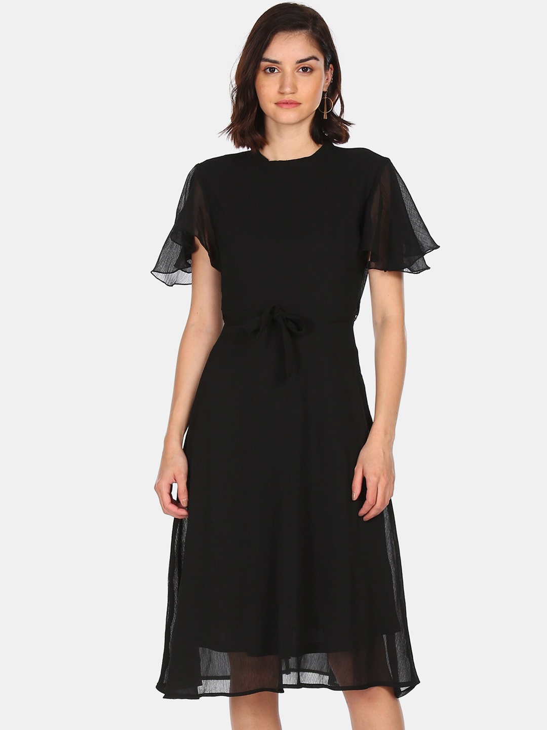 

Flying Machine Black Midi Dress