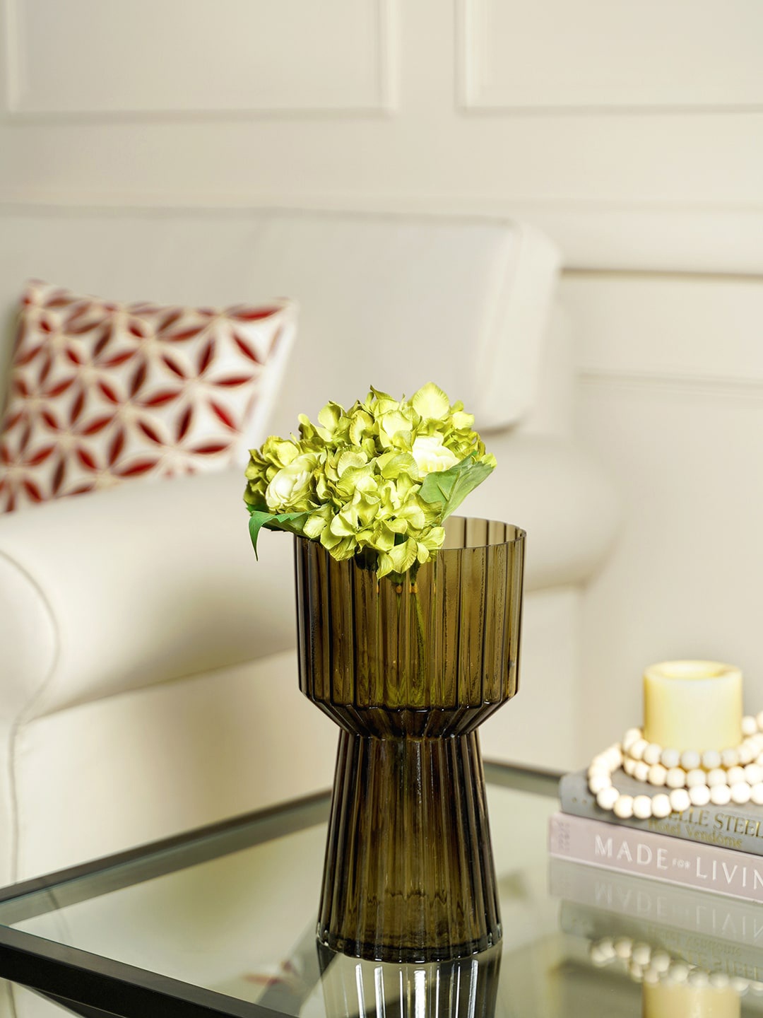 

Pure Home and Living Brown Solid Carpenters Cup Glass Vase