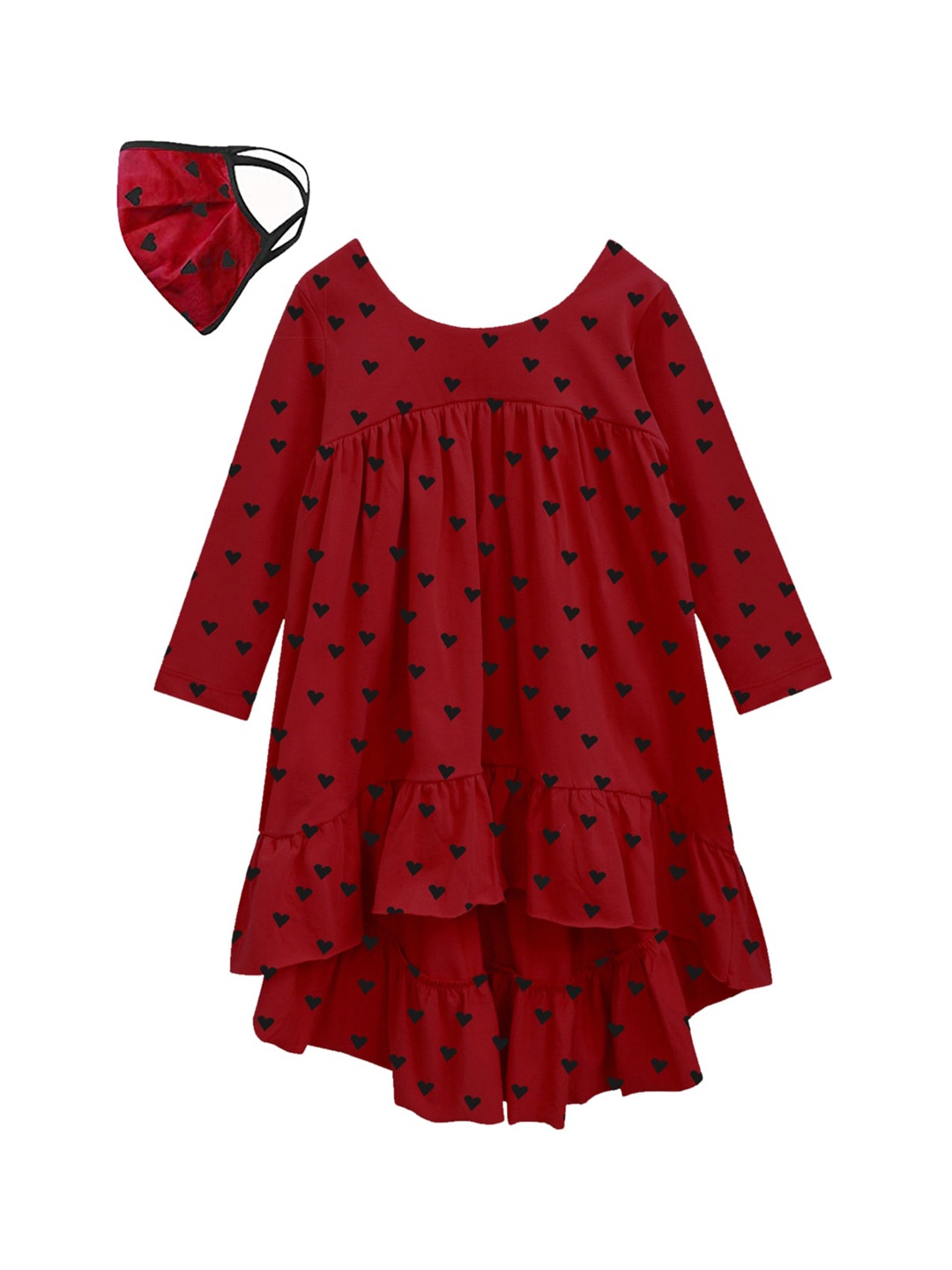 

A T U N Maroon A-Line Dress