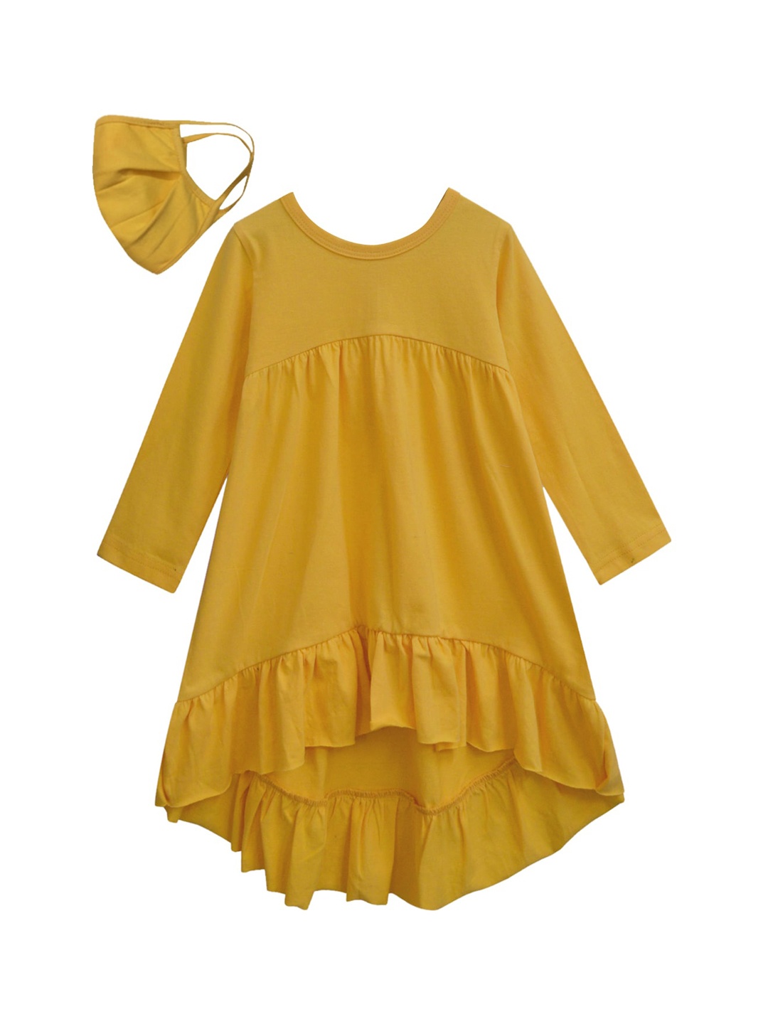 

A T U N Mustard Yellow A-Line Dress