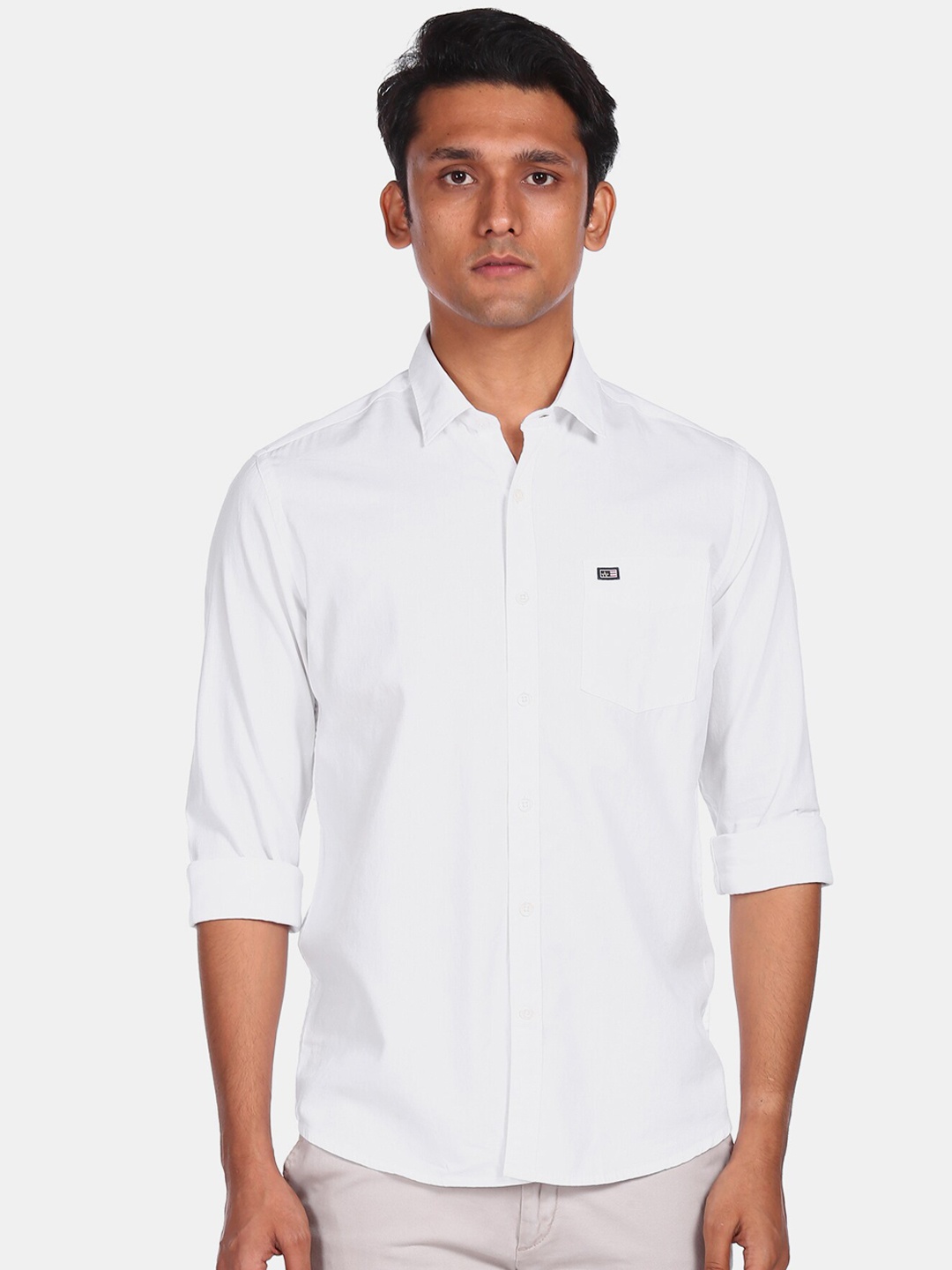 

Arrow Sport Men White Opaque Pure Cotton Casual Shirt