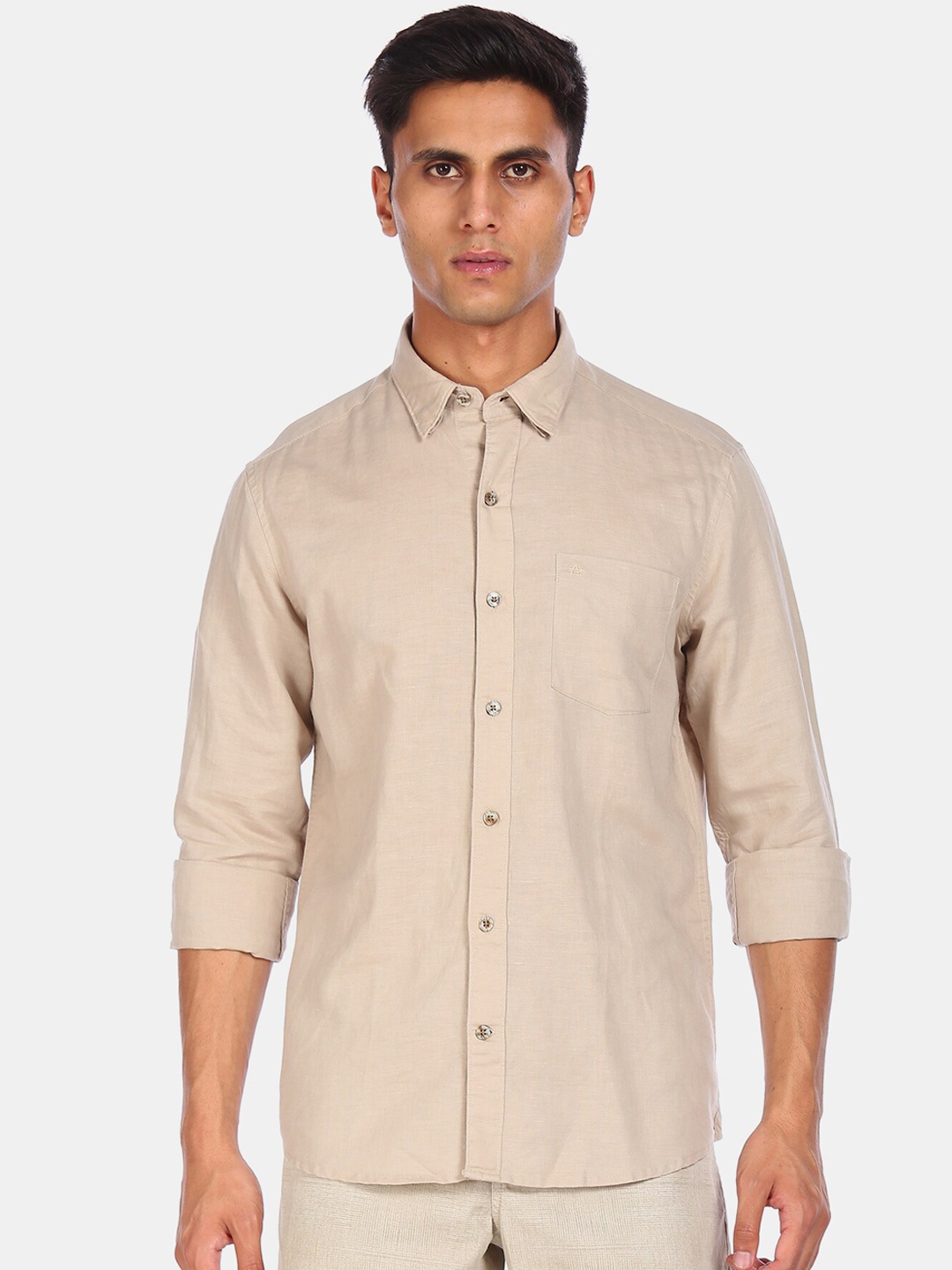 

Arrow Sport Men Beige Opaque Casual Shirt