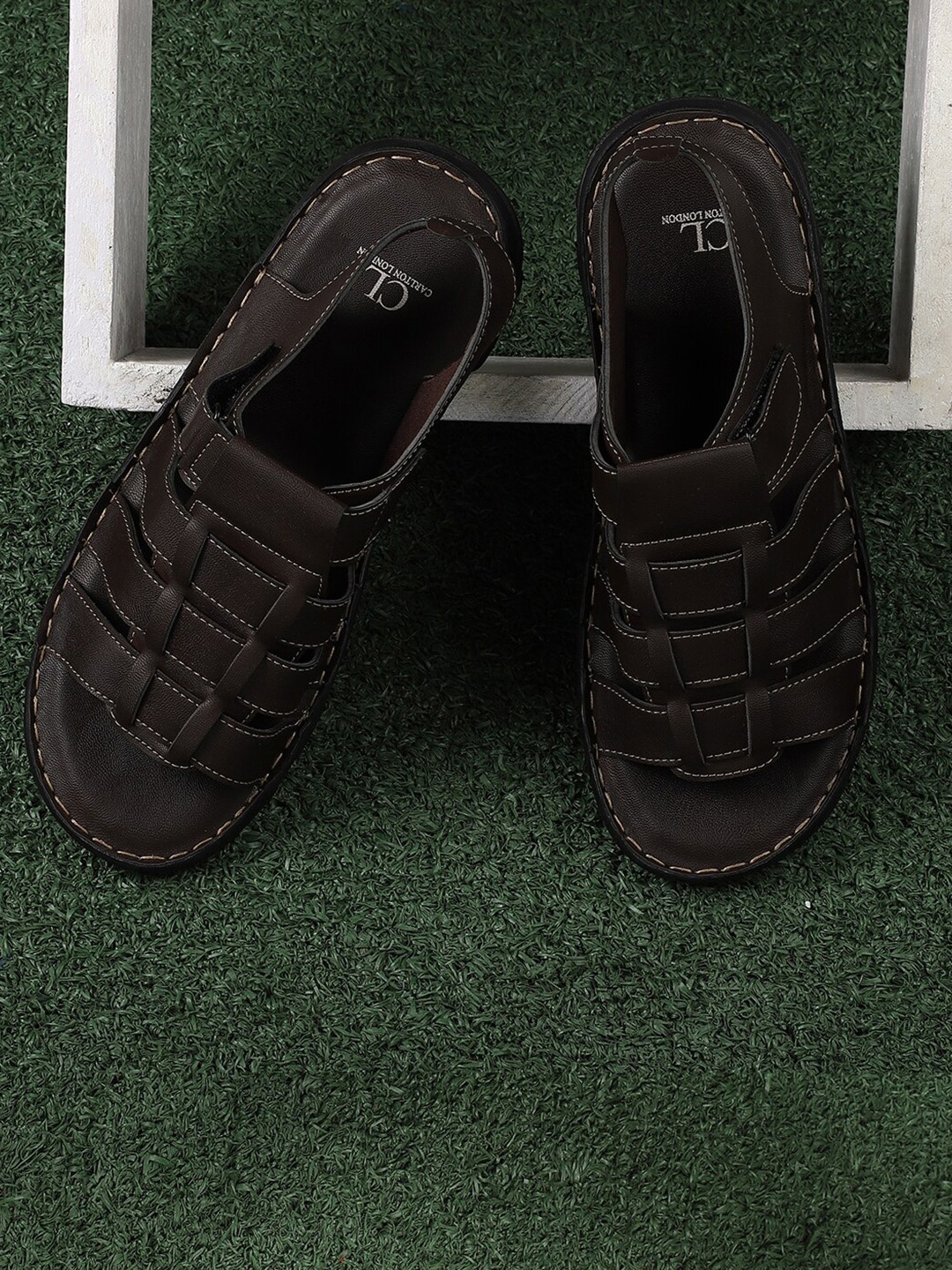 

Carlton London Men Brown Comfort Sandals