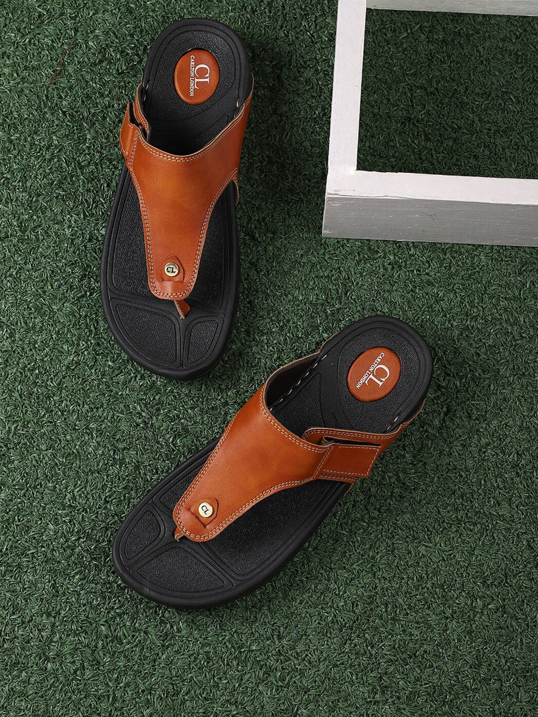 

Carlton London Men Tan Comfort Sandals