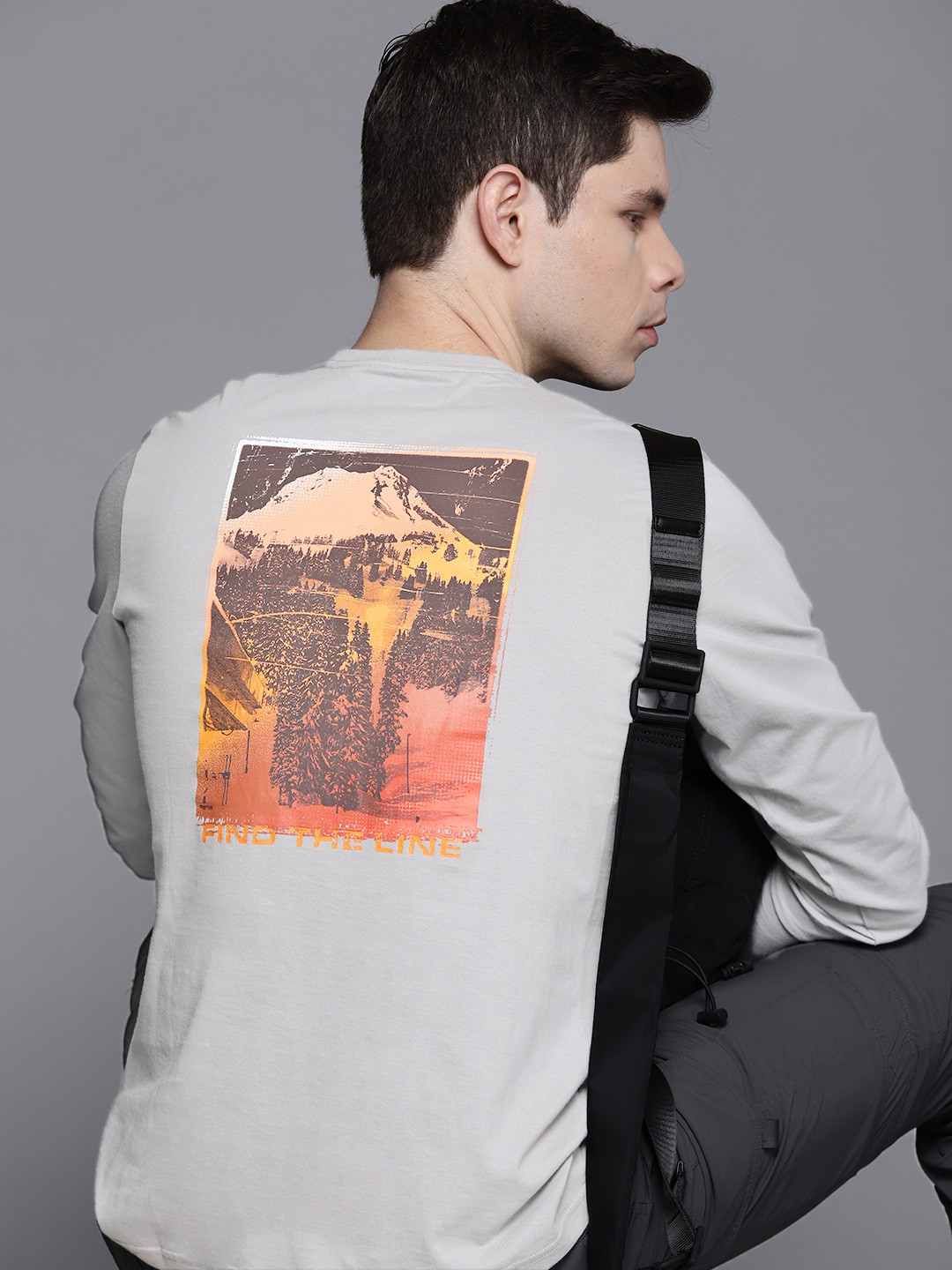 

Columbia Men Grey Printed Slim Fit Hiking T-shirt