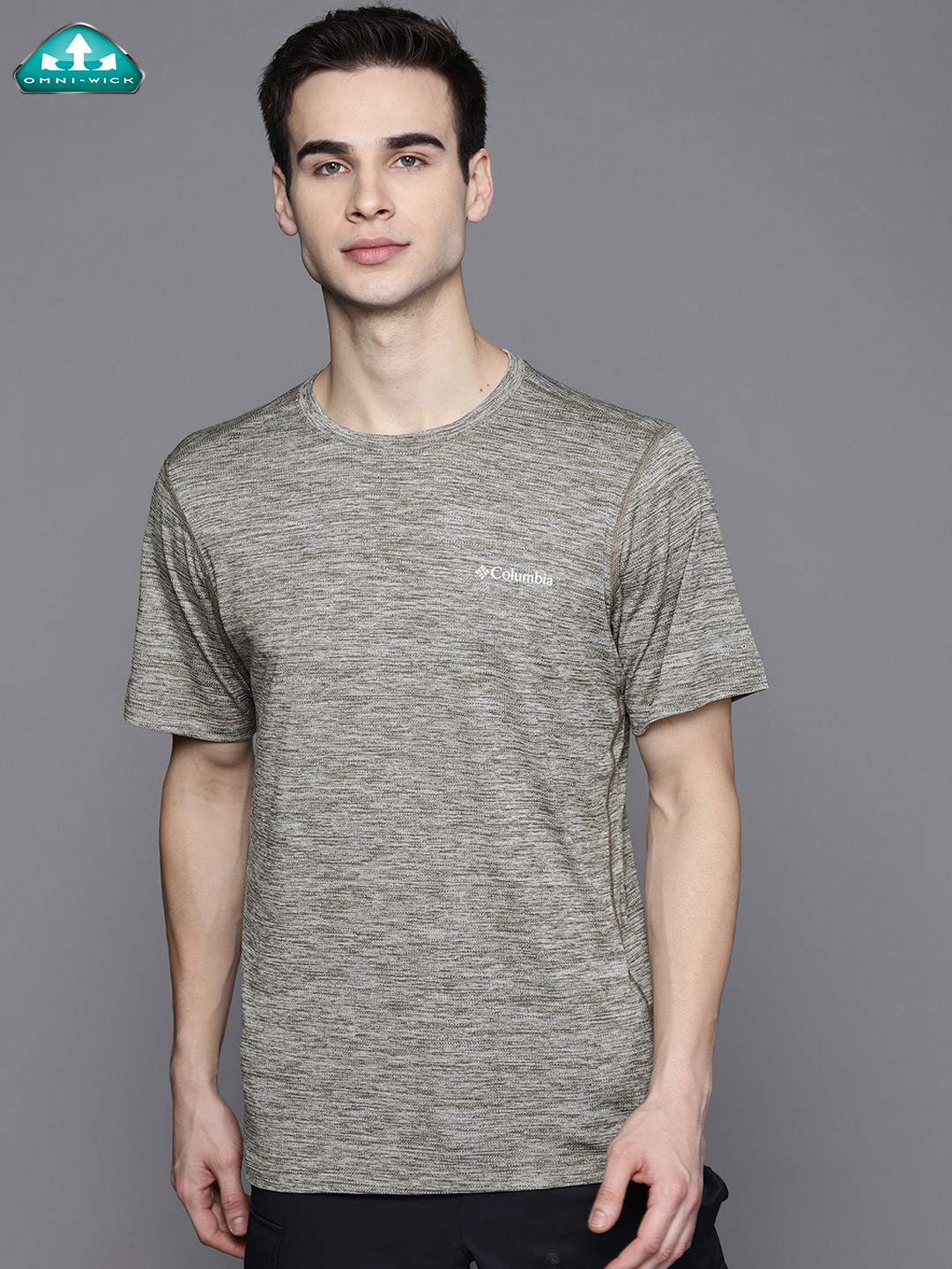 

Columbia Men Green Self-Design Deschutes Runner Hiking T-shirt