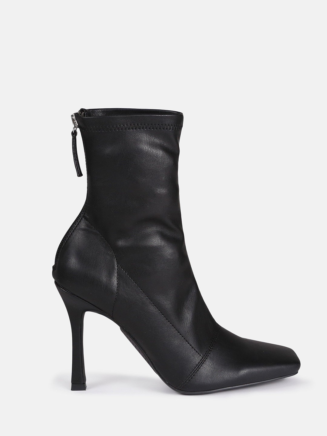 

Missguided Black PU Kitten Heeled Boots