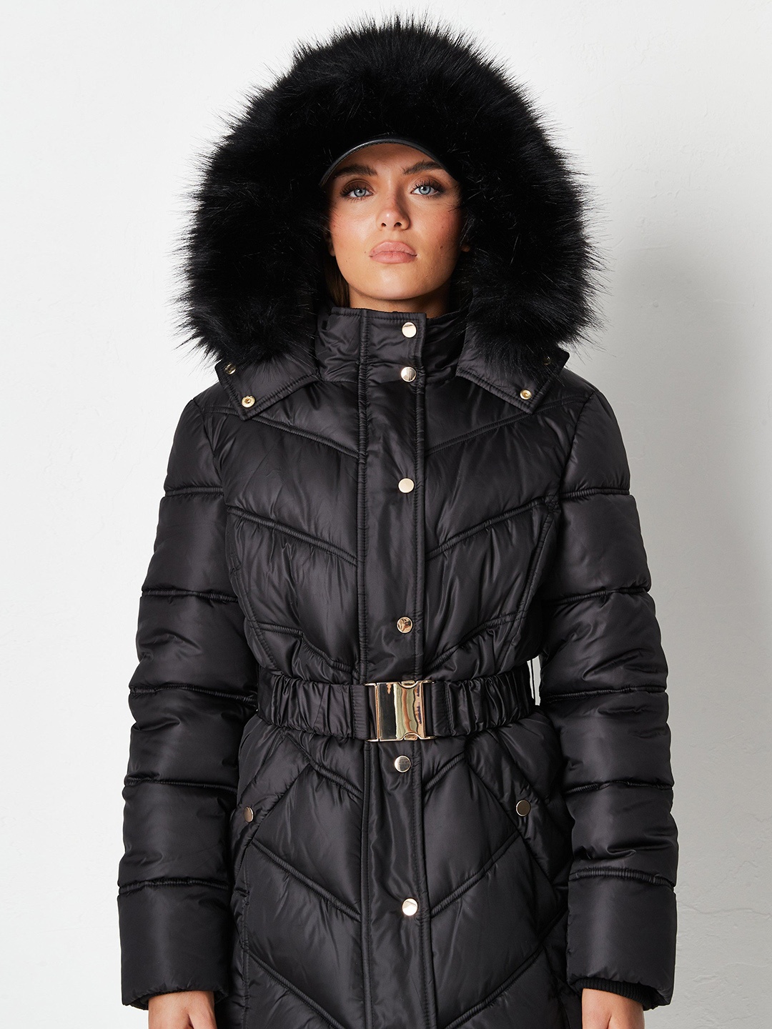 

Missguided Women Black Solid Parka Jacket
