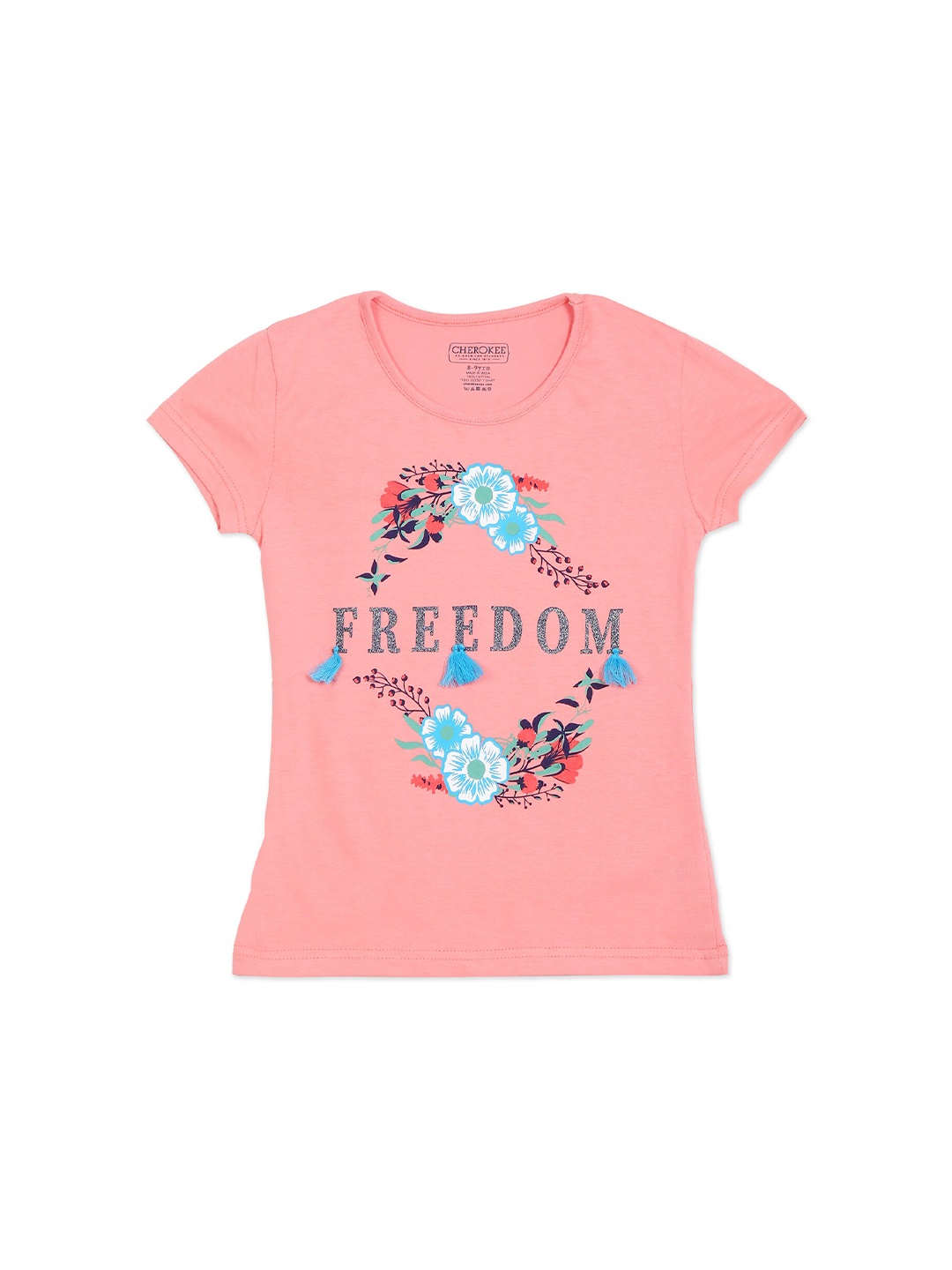 

Cherokee Girls Pink Printed T-shirt