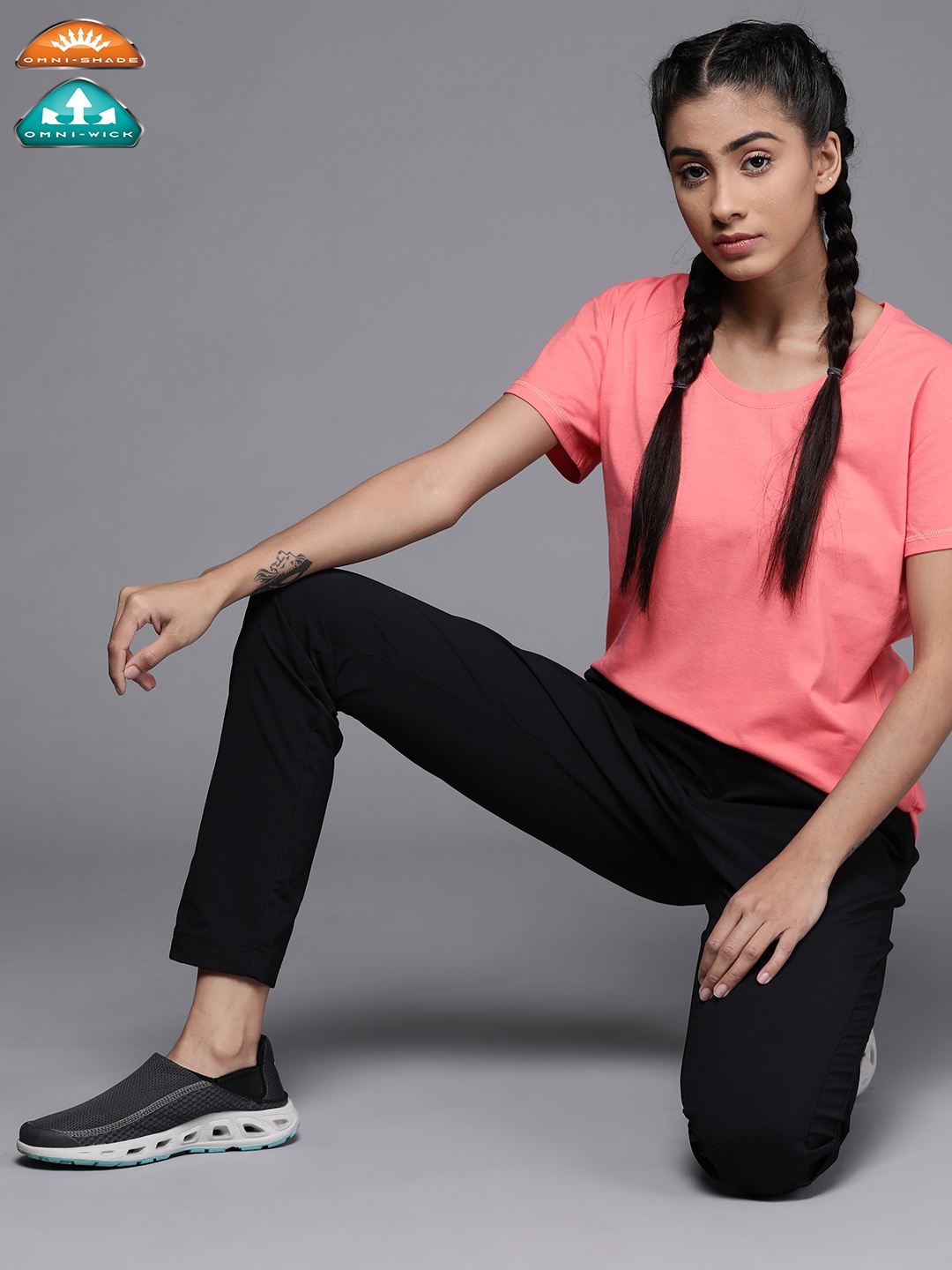 

Columbia Women Pink Omni Freeze & Wick T-shirt