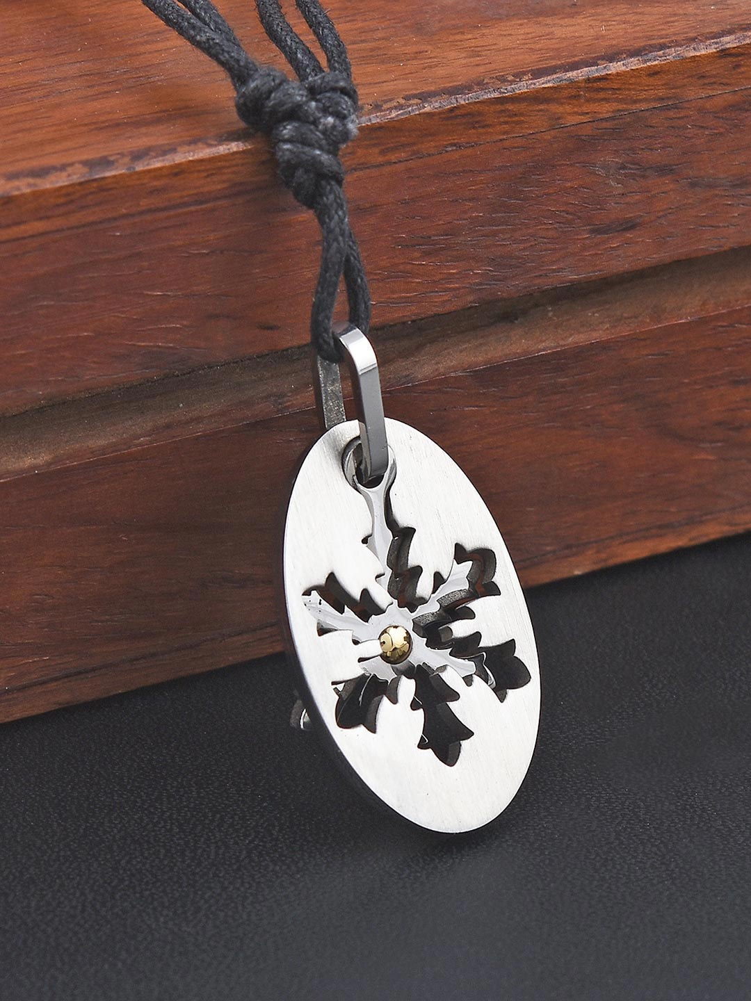 

Tistabene Men Stylish Designer Silvery Stainless Steel Dog Tag, Silver