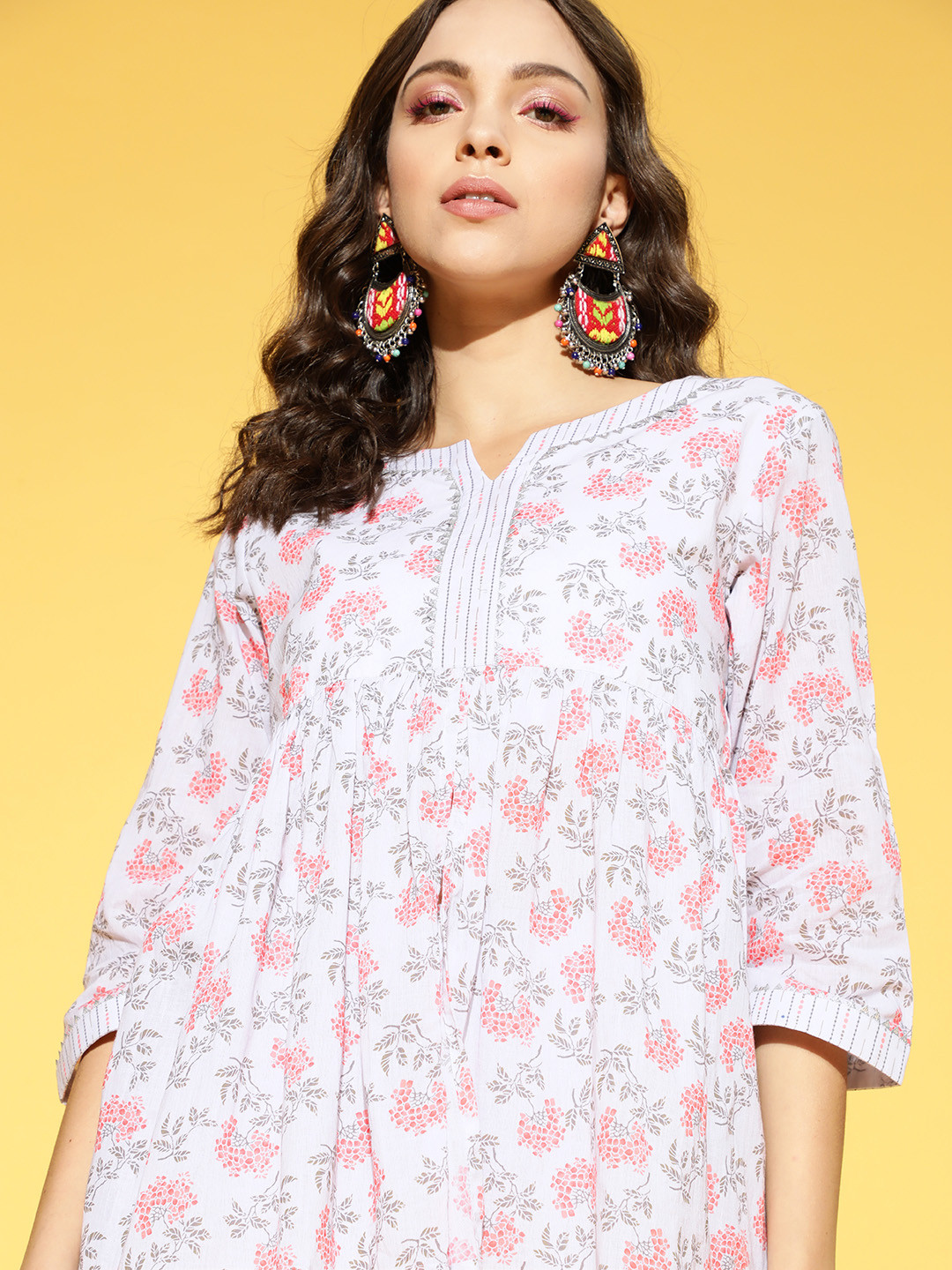 

Sangria Printed Pure Cotton Dhoti Set Kurta Set, White