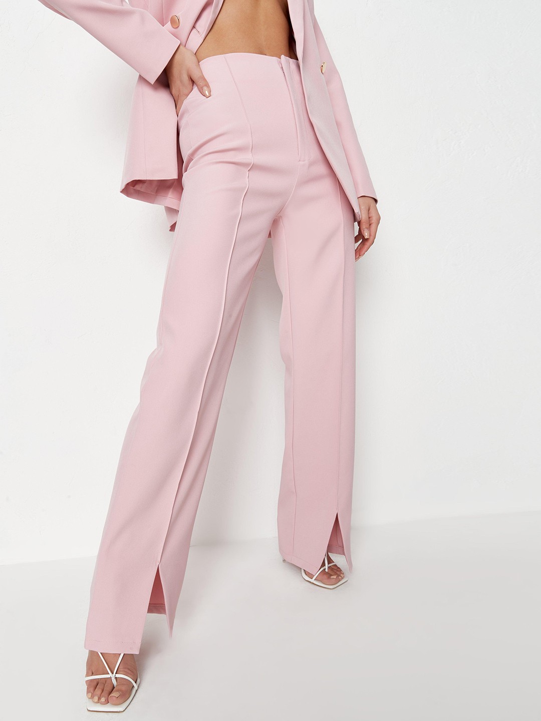 

Missguided Women Pink Parallel Trousers