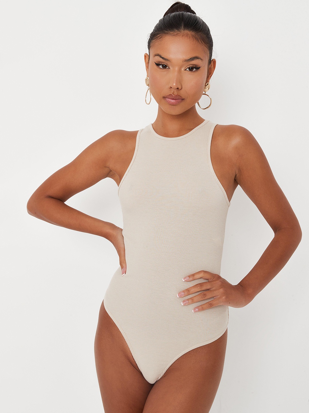 

Missguided Beige Fitted Top