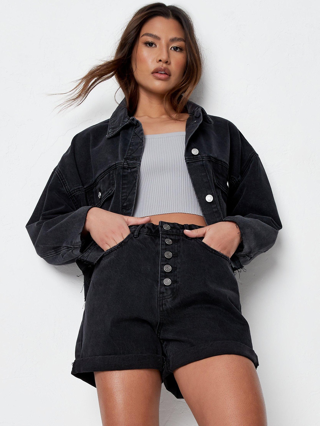 

Missguided Women Grey Regular Shorts