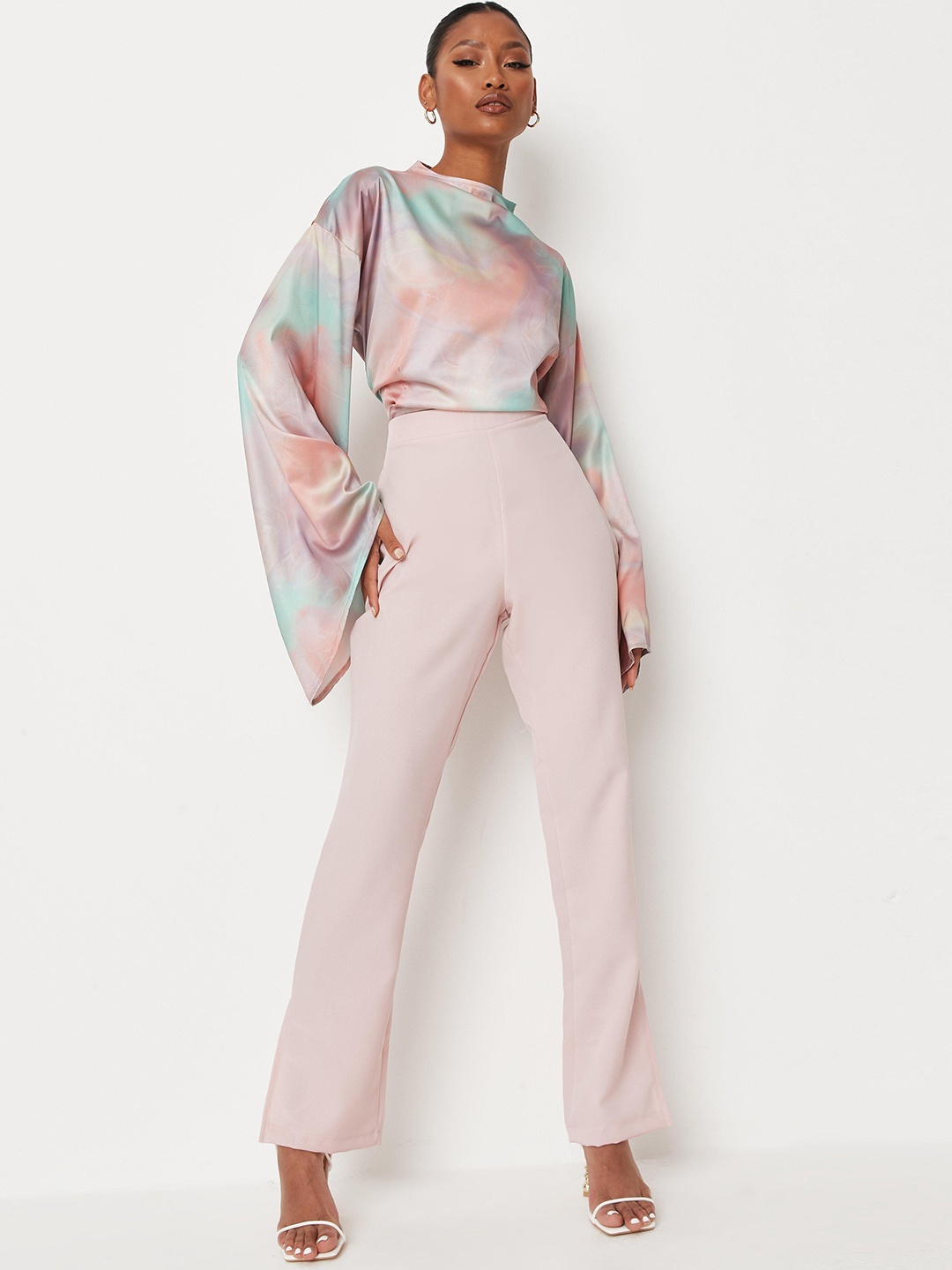 

Missguided Women Pink Solid Slim Fit Parallel Trousers