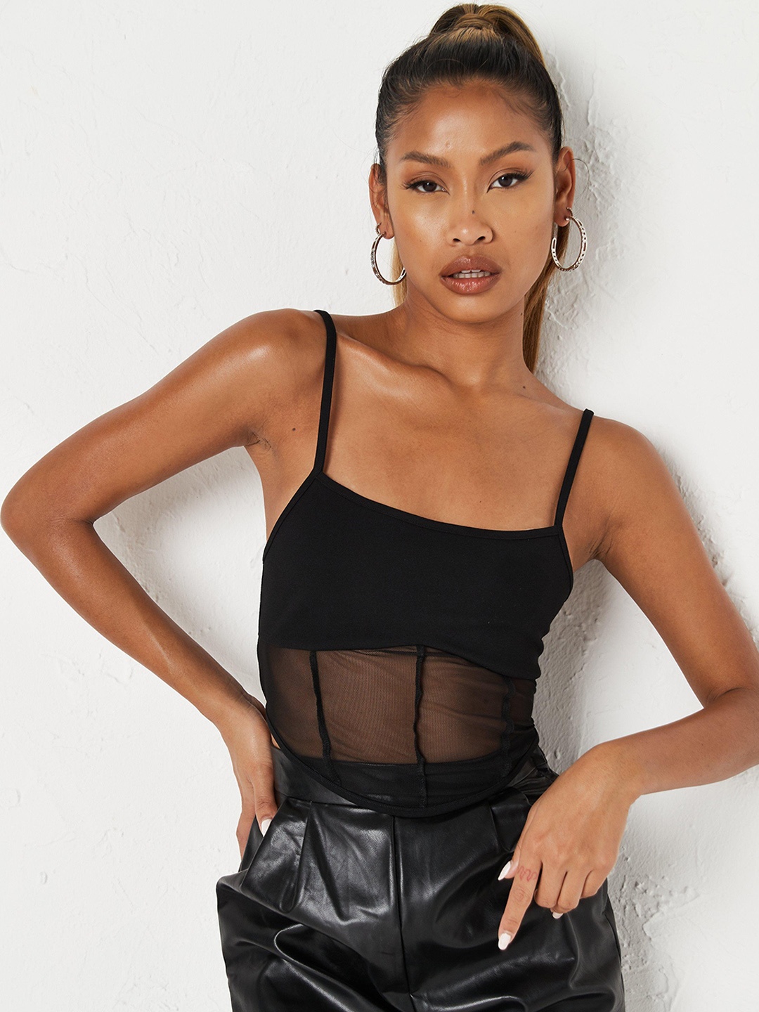 

Missguided Black Fitted Crop Top