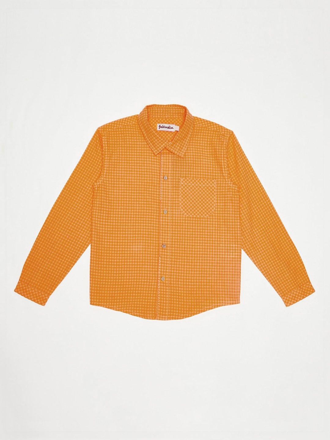 

Fabindia Boys Yellow Opaque Checked Casual Shirt