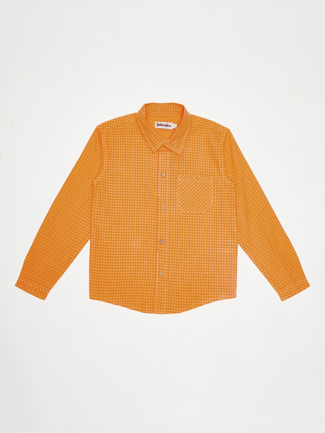 

Fabindia Boys Yellow Opaque Checked Casual Shirt