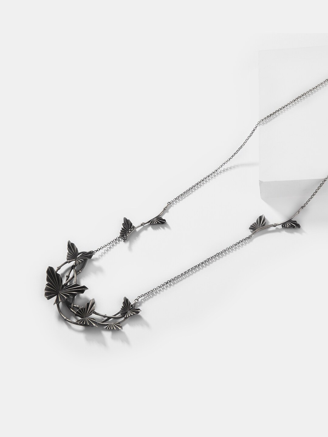 

SHAYA Silver-Toned Sterling Silver Oxidised Necklace