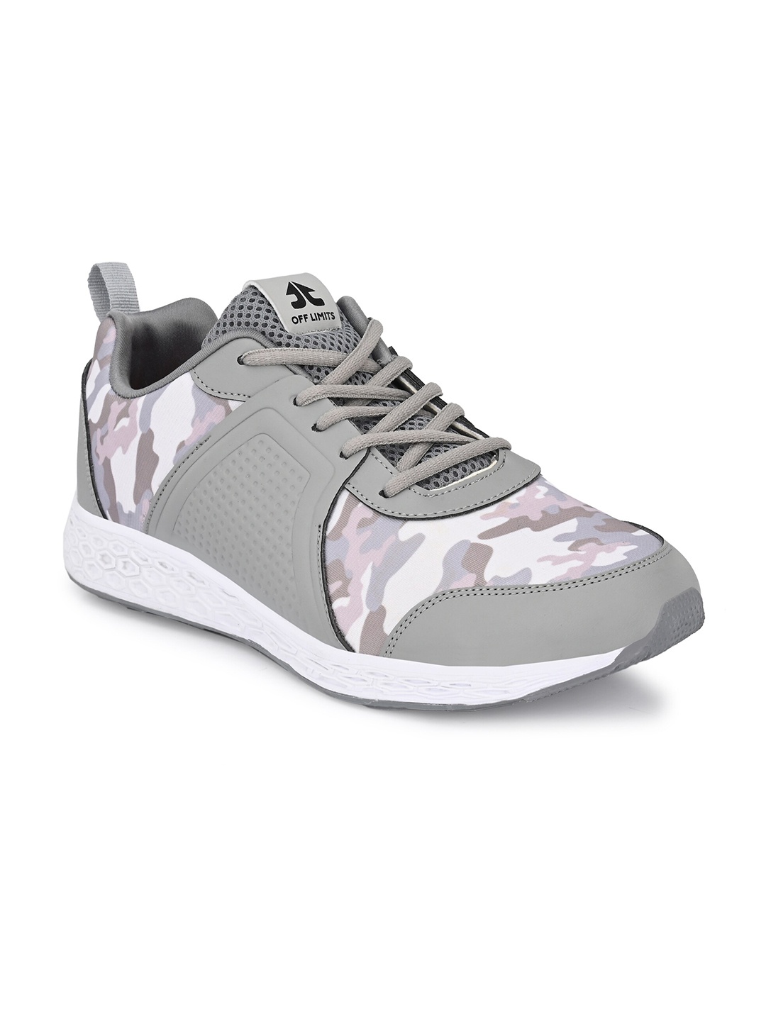 

OFF LIMITS Men Grey Mesh Running Non-Marking Shoes