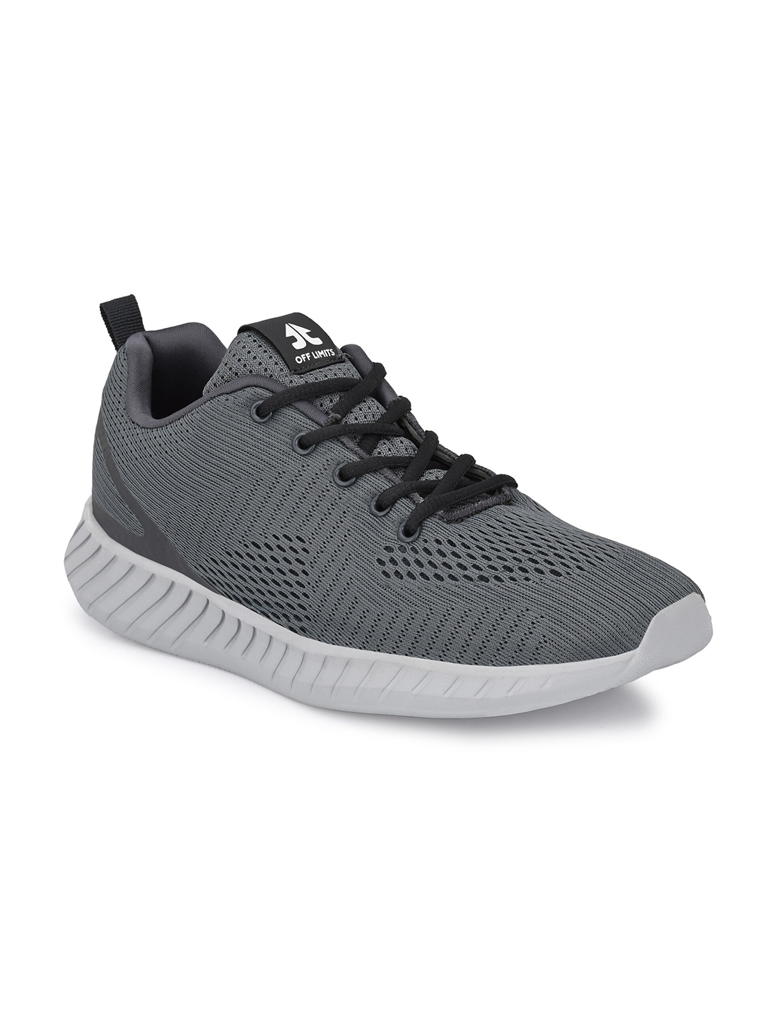 

OFF LIMITS Men Grey Mesh Running Non-Marking Shoes
