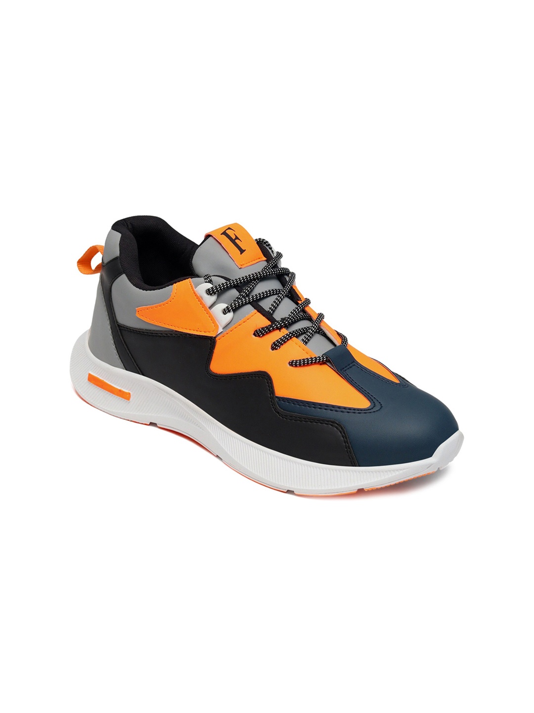 

Ferraiolo Men Orange Colourblocked Sneakers