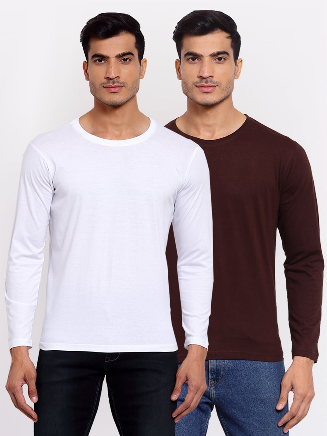 

FERANOID Men White & Brown 2 T-shirt