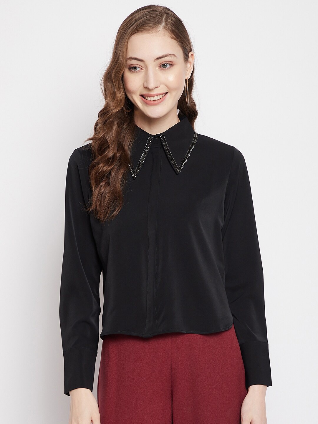 

Madame Black Shirt Style Top