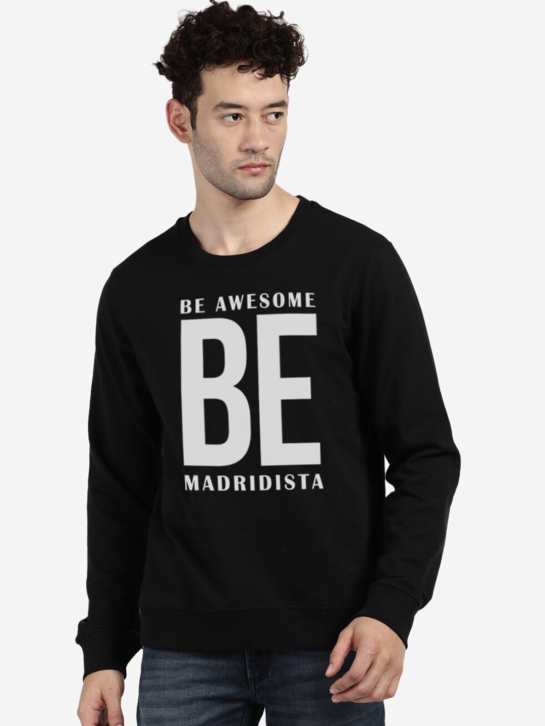 

MASH UNLIMITED Men Black Printed Sweatshirt