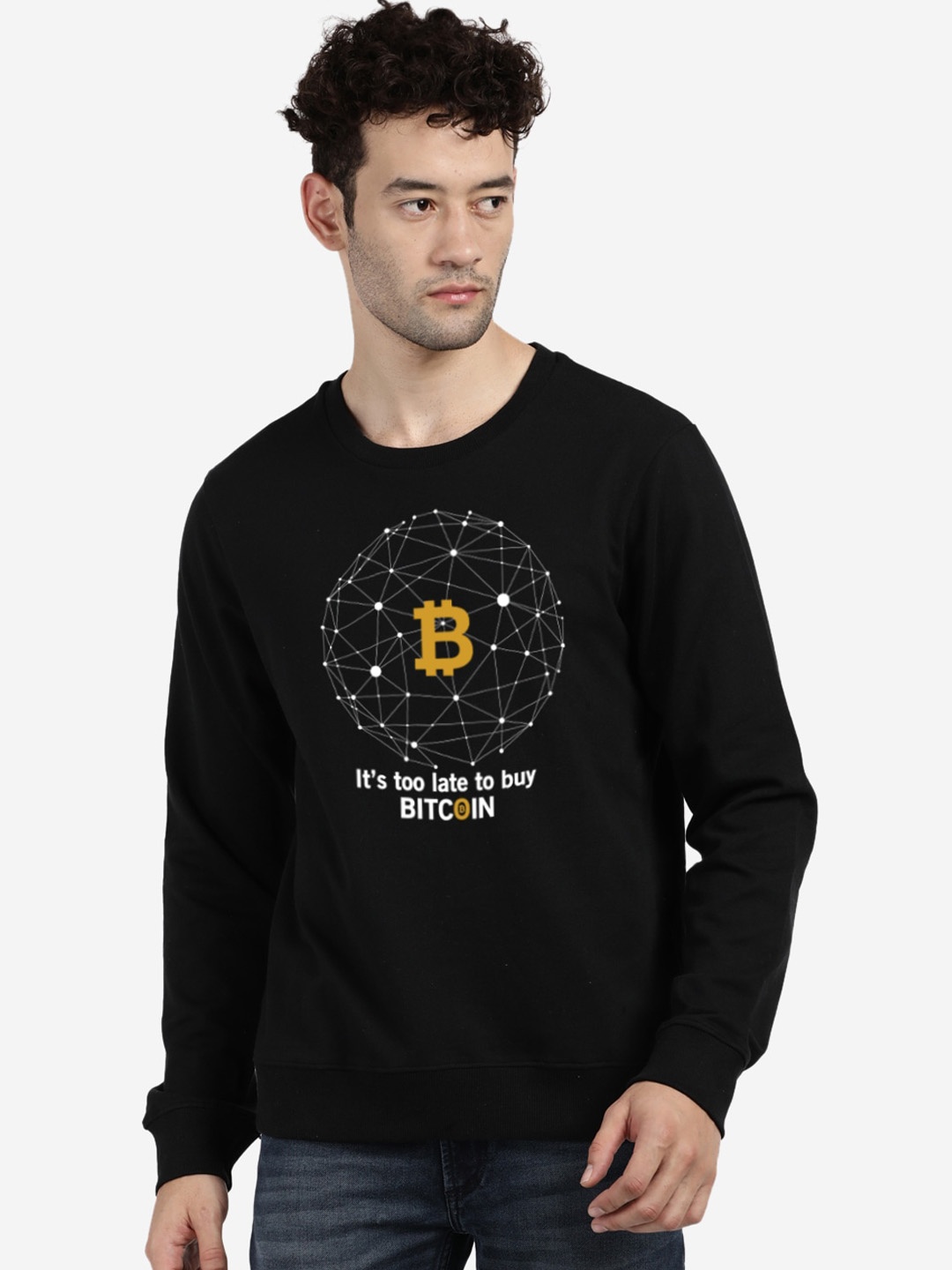 

MASH UNLIMITED Men Black Printed Sweatshirt