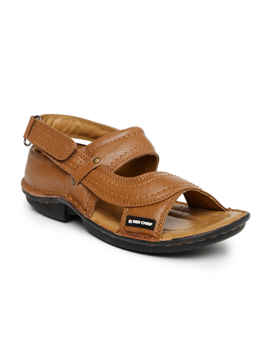 

Red Chief Men Tan Brown Leather Sandals