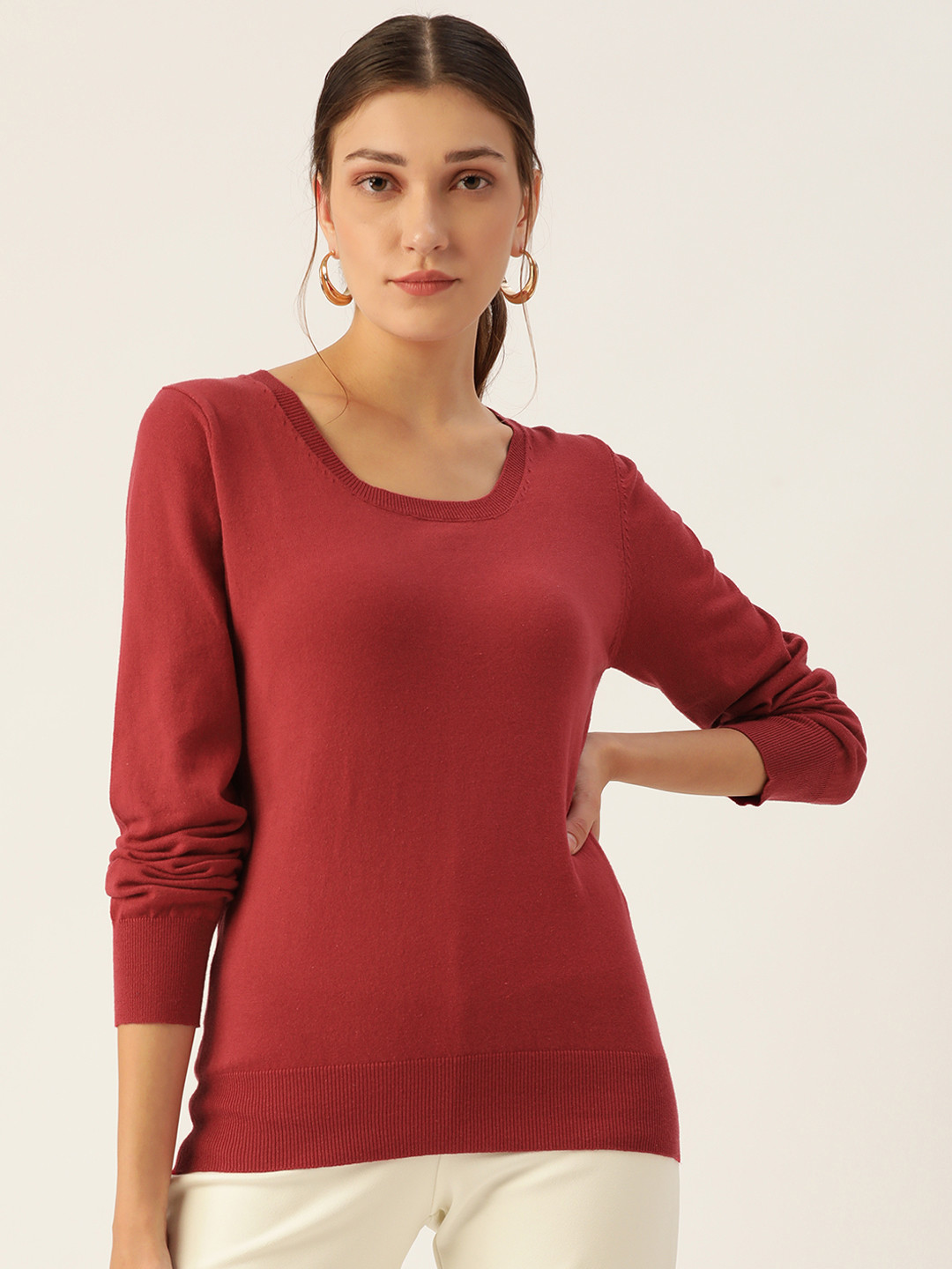 

Madame Women Red Pullover