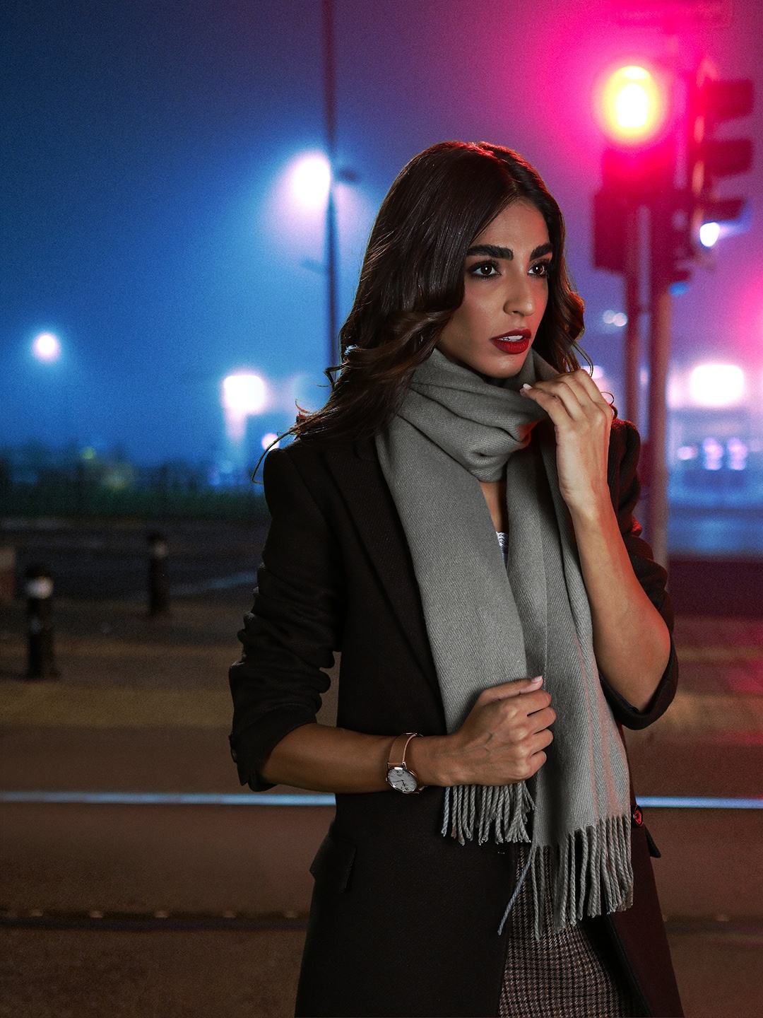 

Missguided Women Grey Solid Scarf
