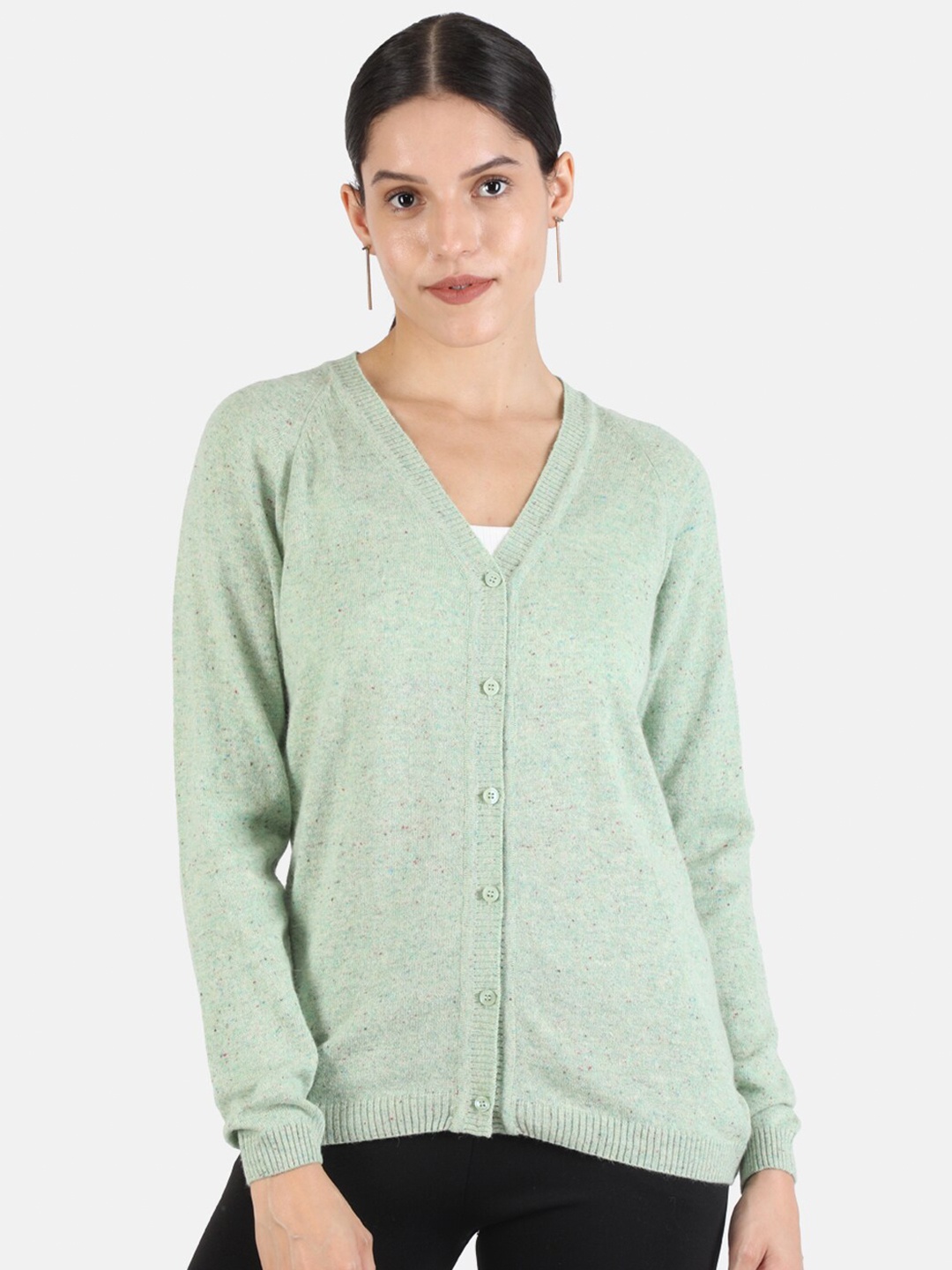 

Monte Carlo Women Green Woolen Cardigan