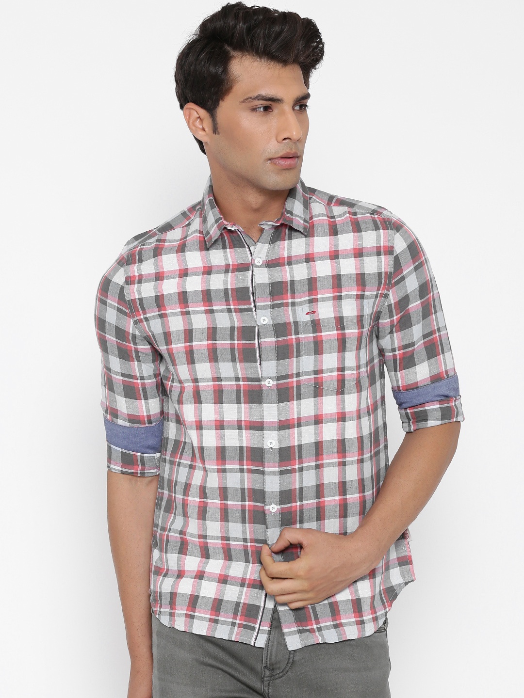 

Jack & Jones Men White Checked Casual Shirt
