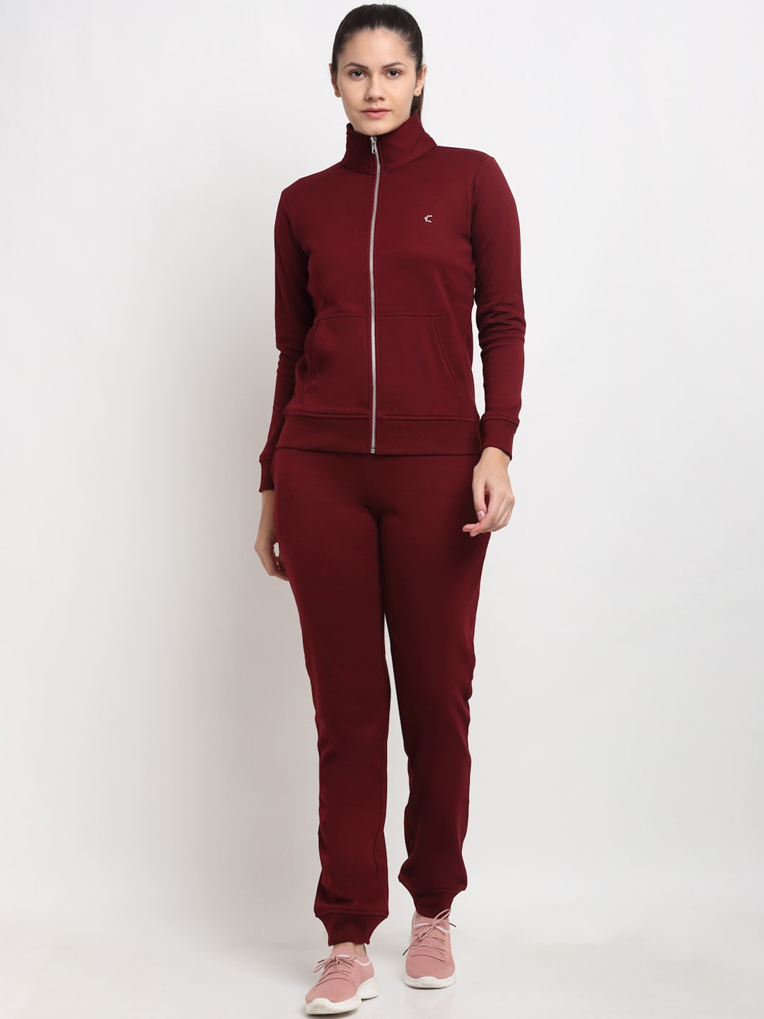 

Kanvin Women Maroon Fleece Winter Wear Night suit