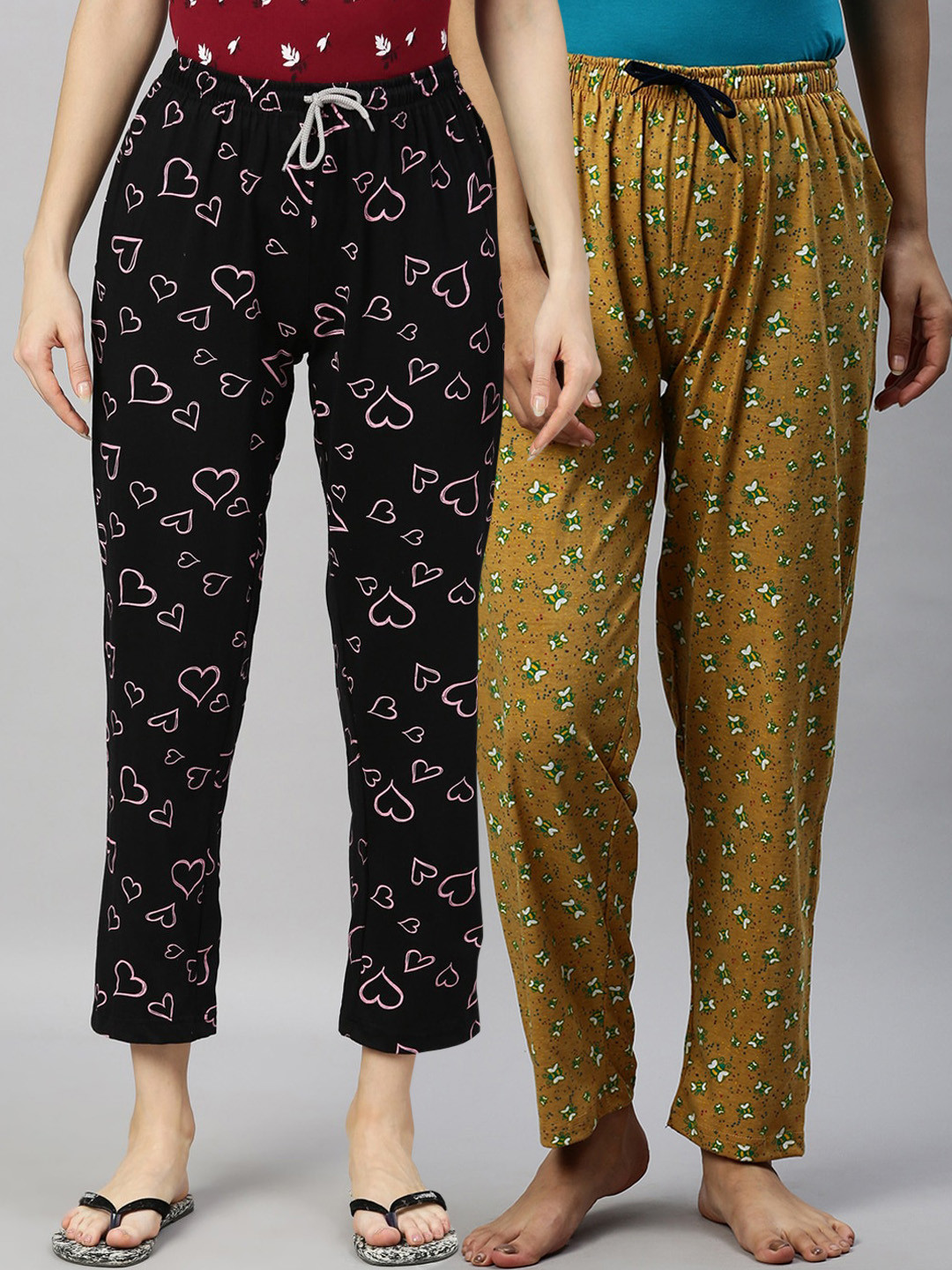 

Kryptic Woman Pack of 2 Black & Mustard Lounge Pants