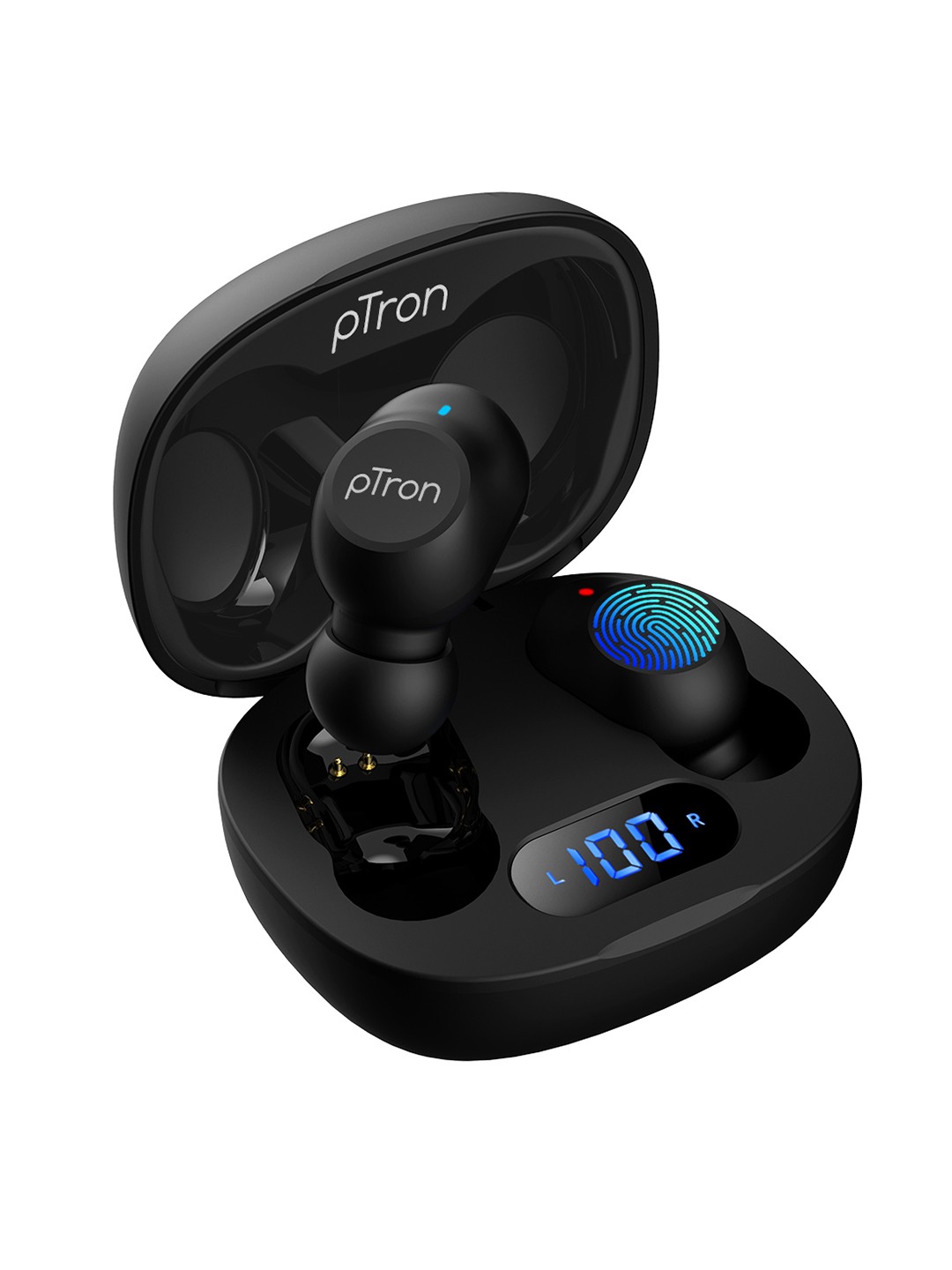 

pTron Unisex Black Bassbuds Pro True Wireless Bluetooth 5.1 Headphones
