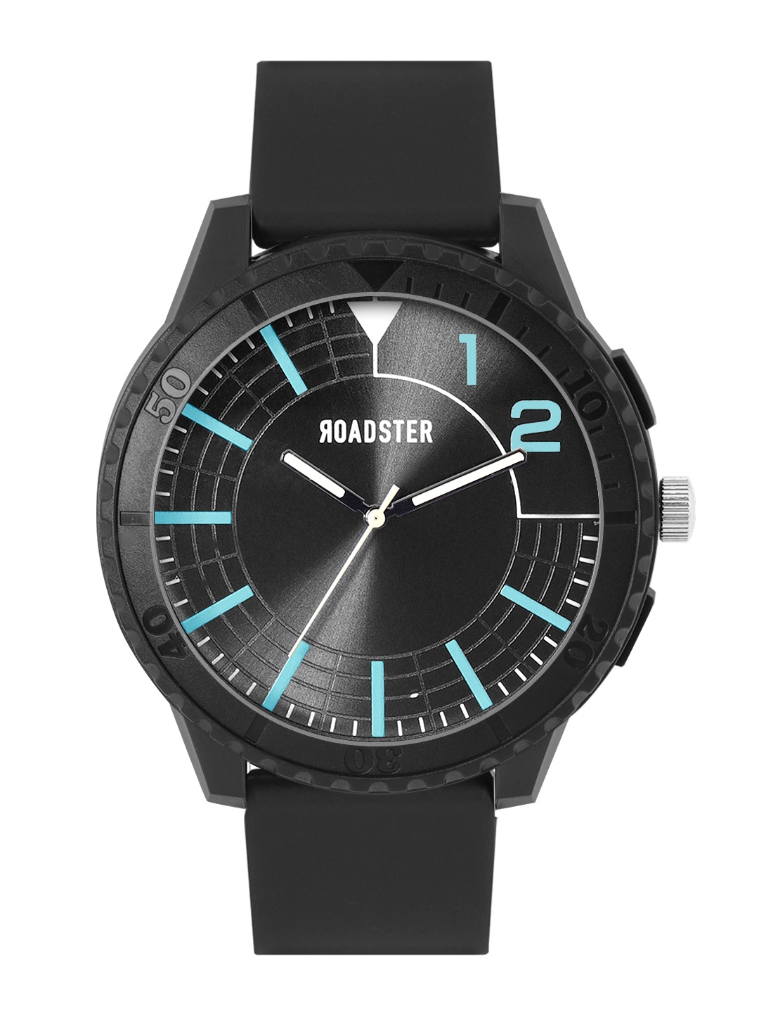 

The Roadster Lifestyle Co Men Black Solid Dial & Black Regular Strap Analogue Watch RD-AW21-8D
