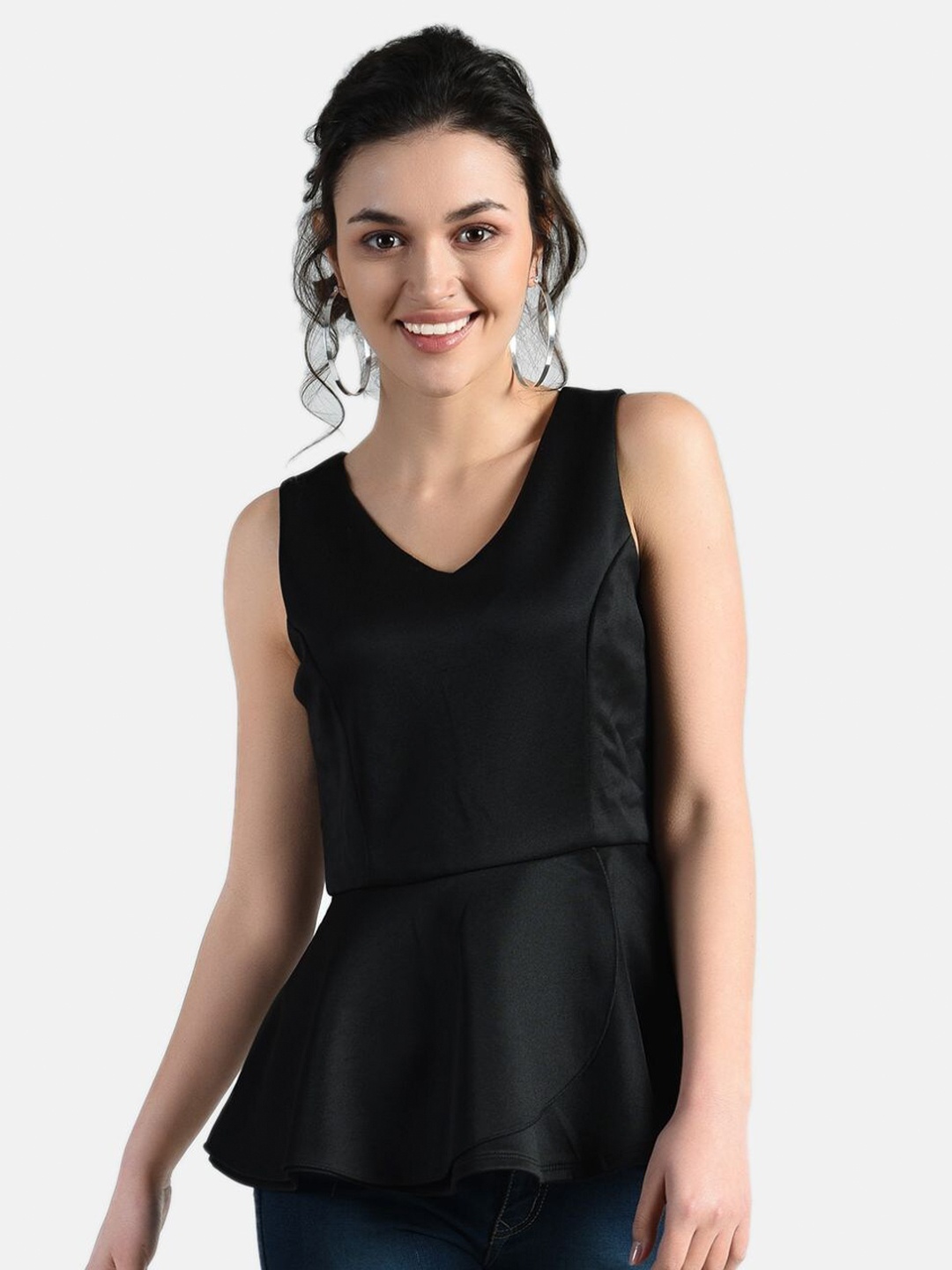 

AARA Black Peplum Top