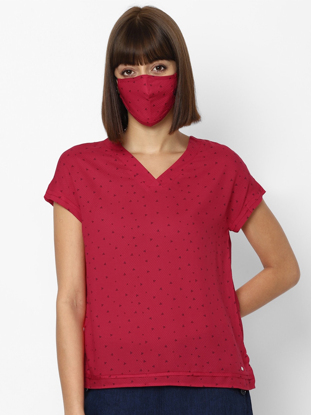 

Allen Solly Woman Red Regular Top