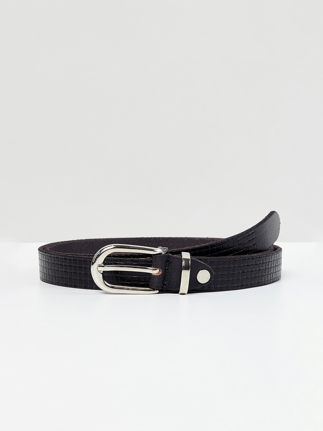 

max Women Black Leather Belt