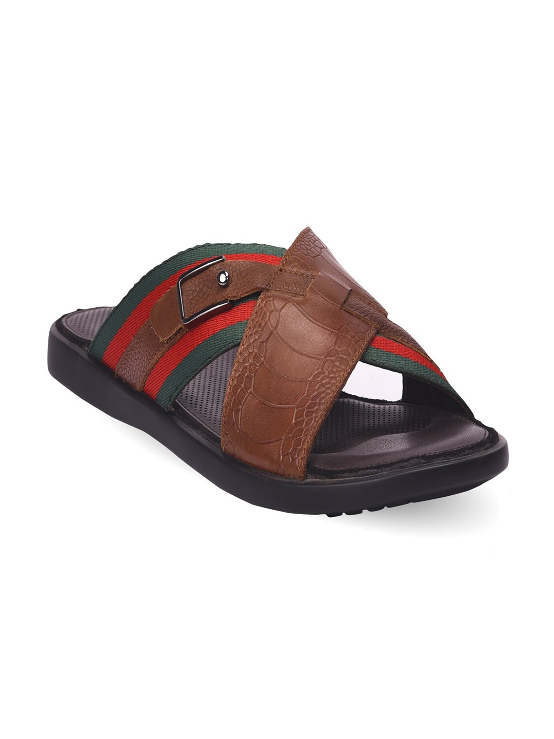

Pavers England Men Tan & Red Comfort Sandals