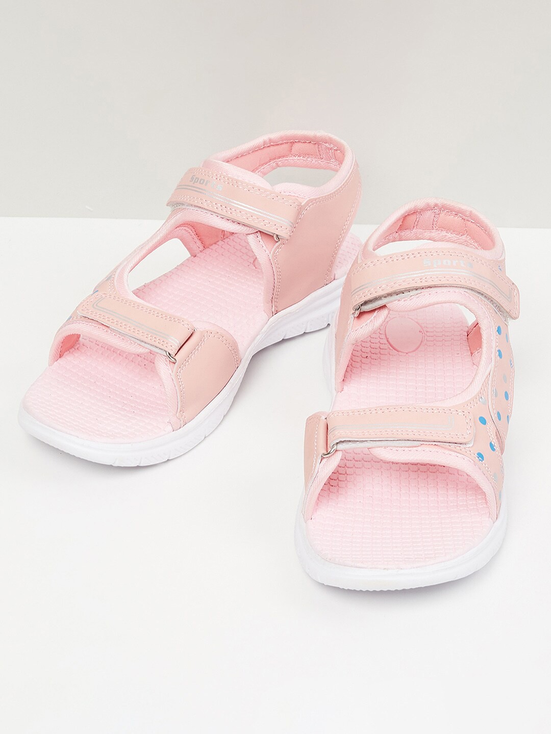 

max Girls Pink Open Toe Flats