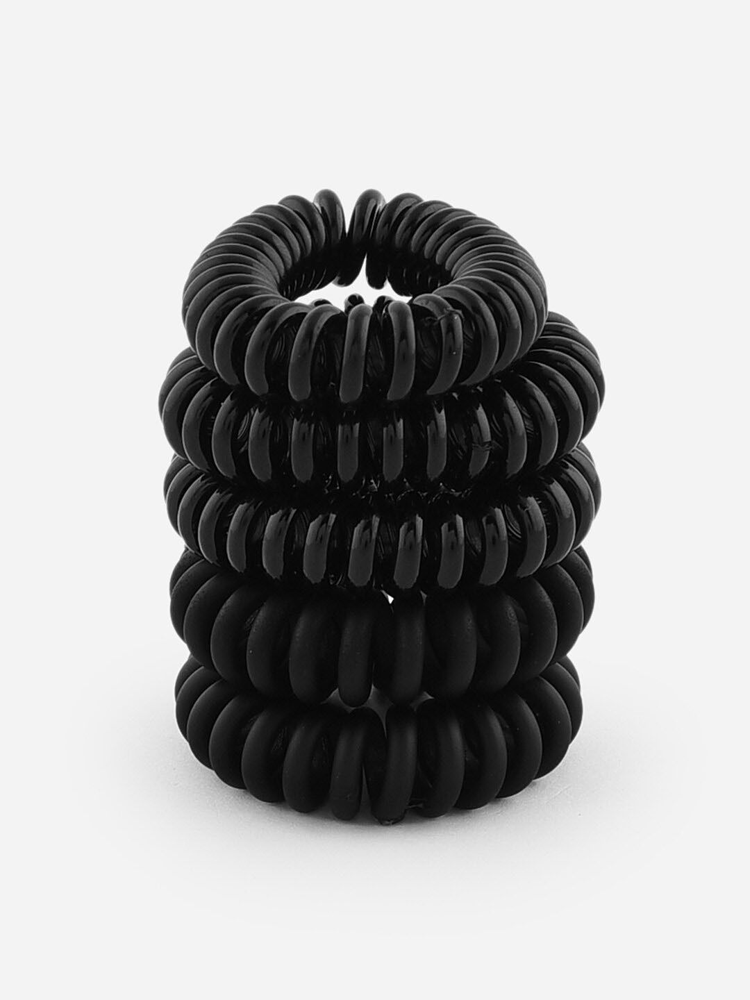 

ToniQ Women Black Set of 5 Spiral Ponytail Holders