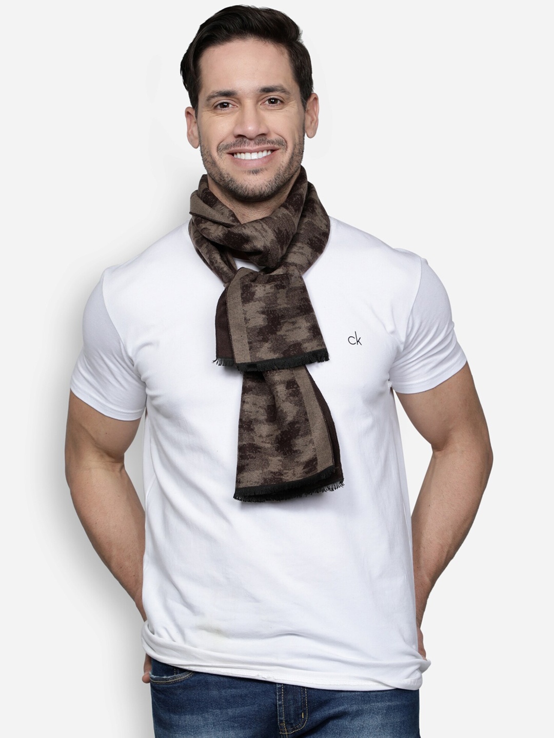 

Alvaro Castagnino Men Brown Printed Muffler