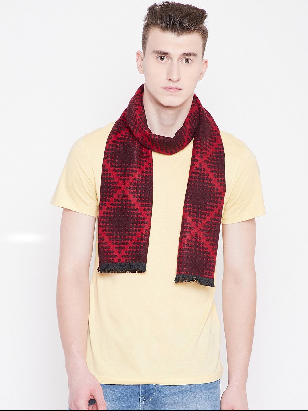 

Alvaro Castagnino Men Maroon Printed Muffler